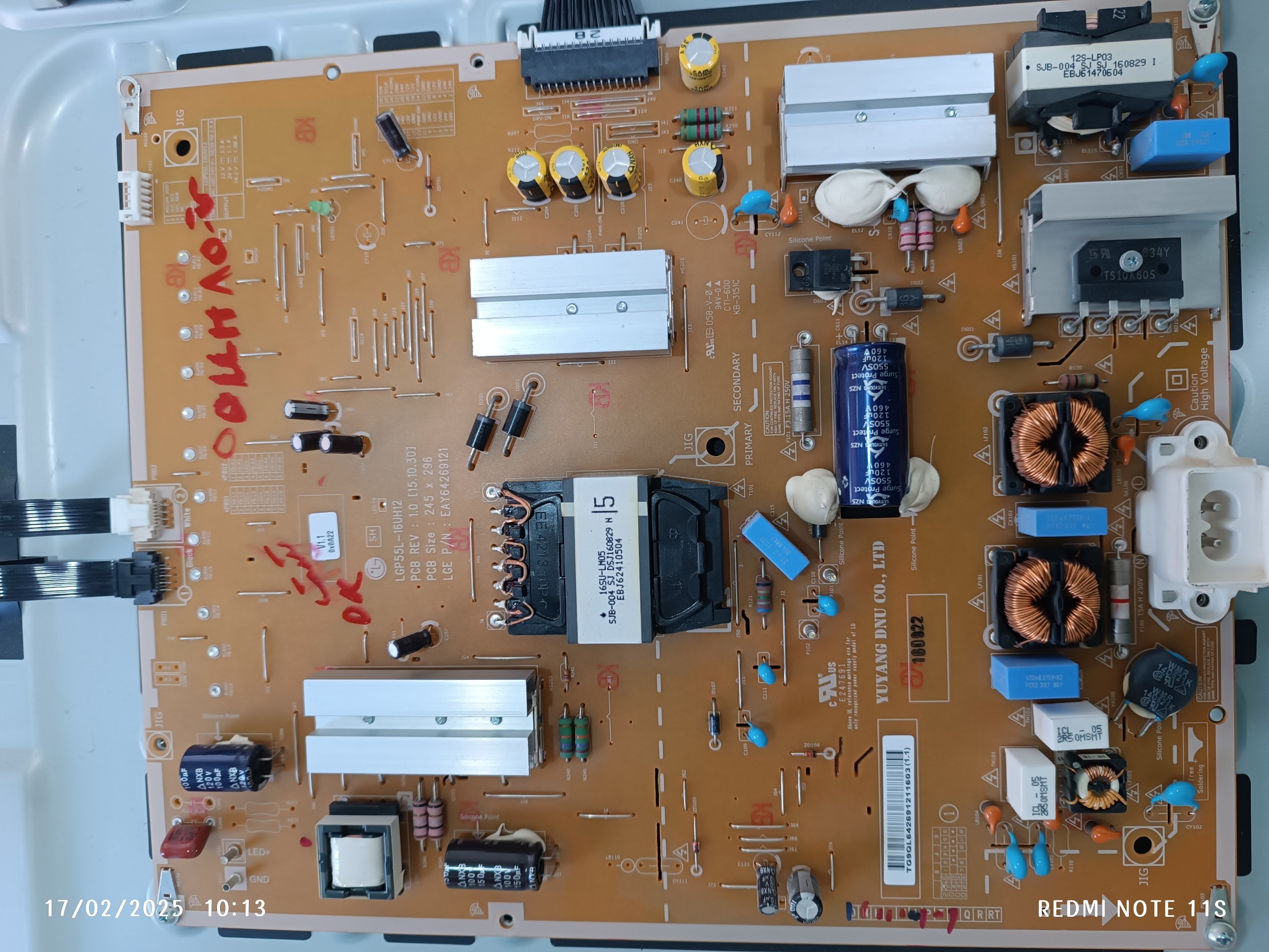 پاور تلویزیون ال جی مدل 55uh850v