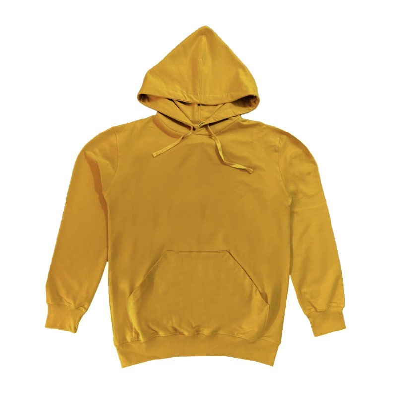 هودی اسپورت خردلی رنگ پشت کرکی دراس