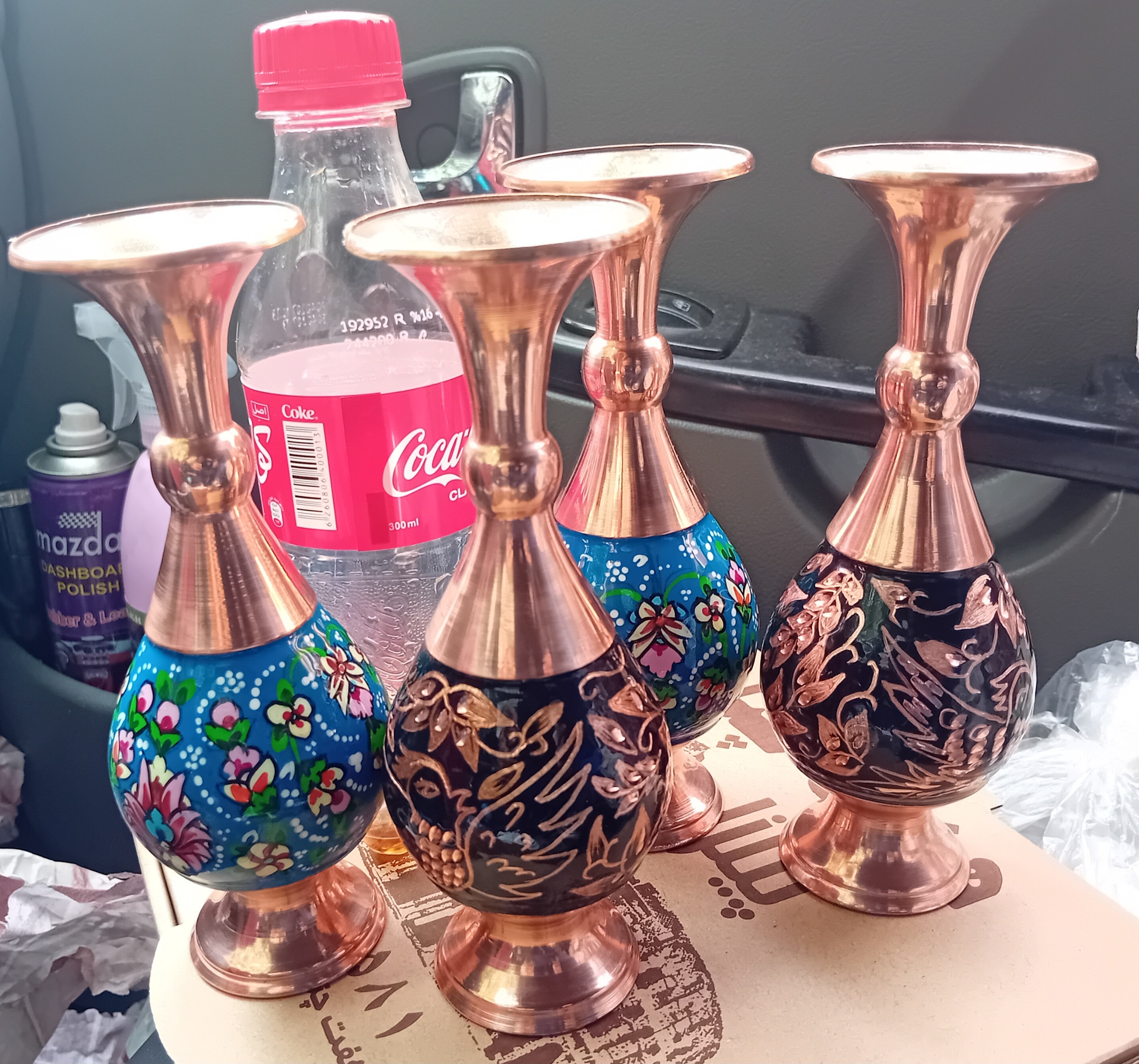 گلدان الماس تراش مسی(صادراتی)