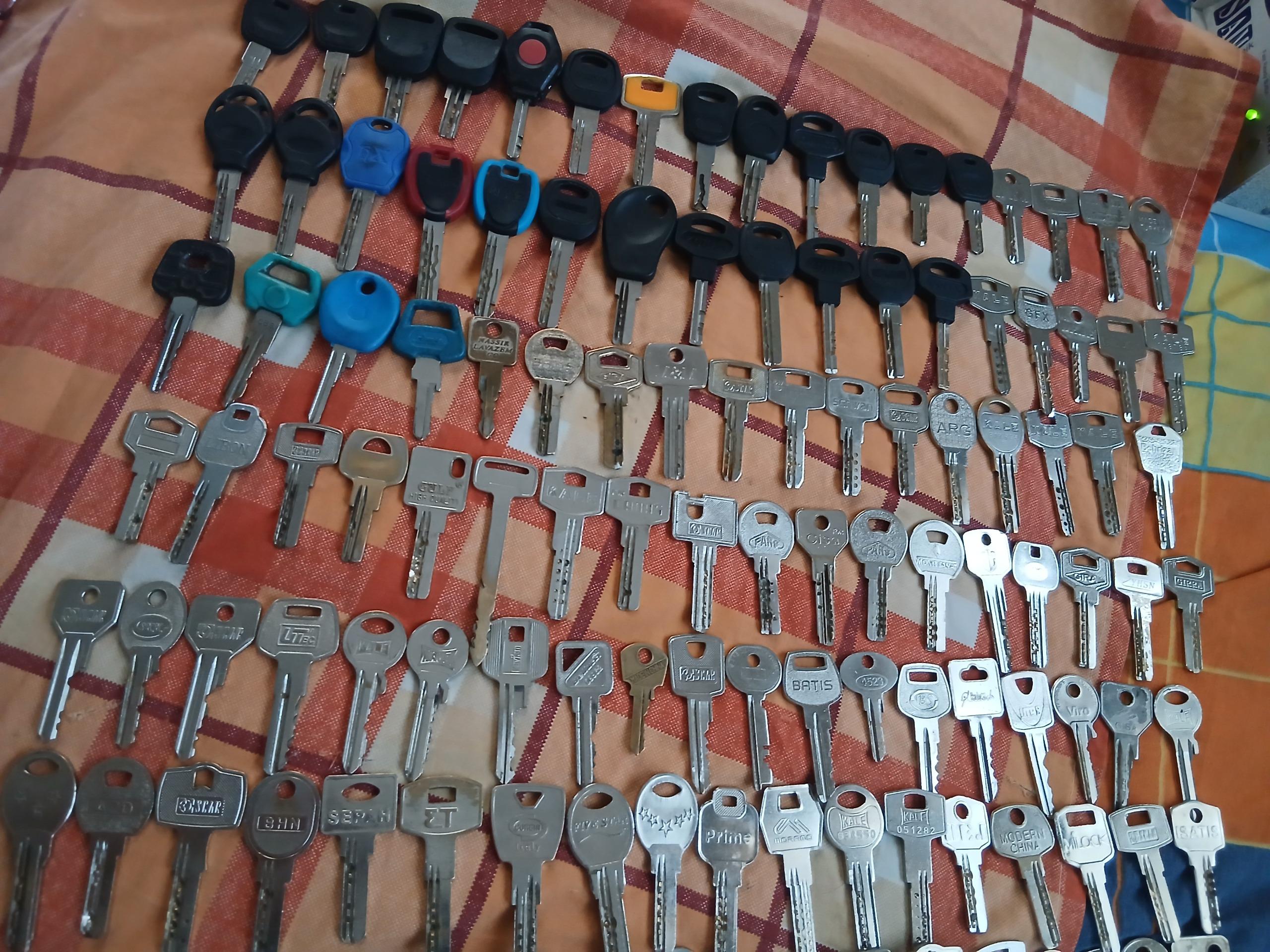 170 کلید برنجی قدیمی درجه یک =(3کیلو)