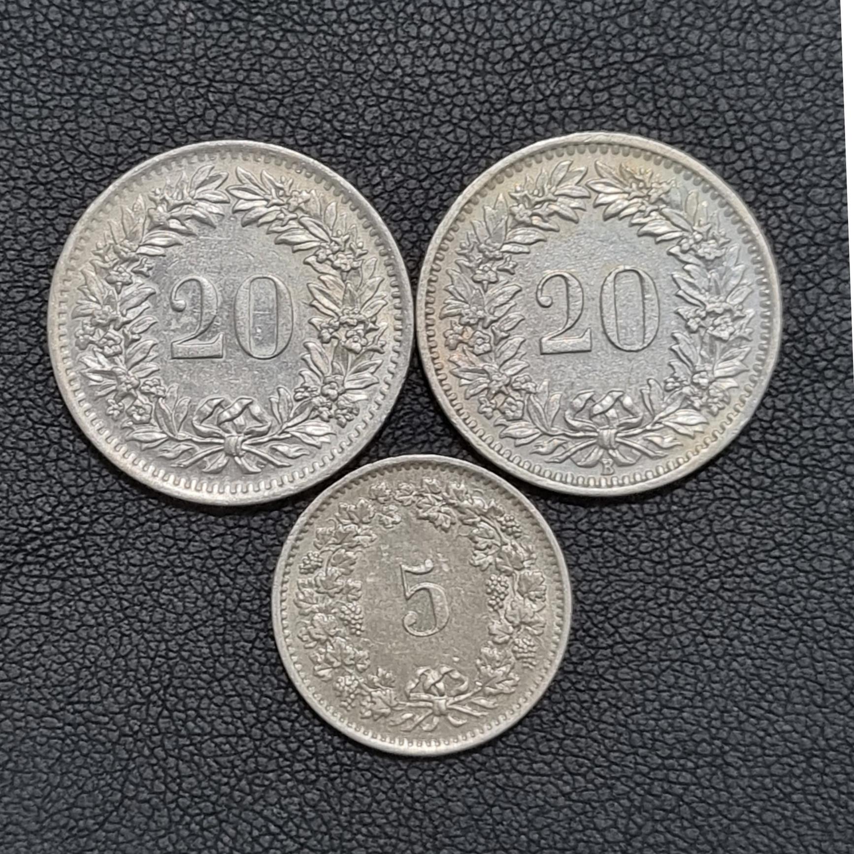 3 عدد سکه فرانک سوئیس