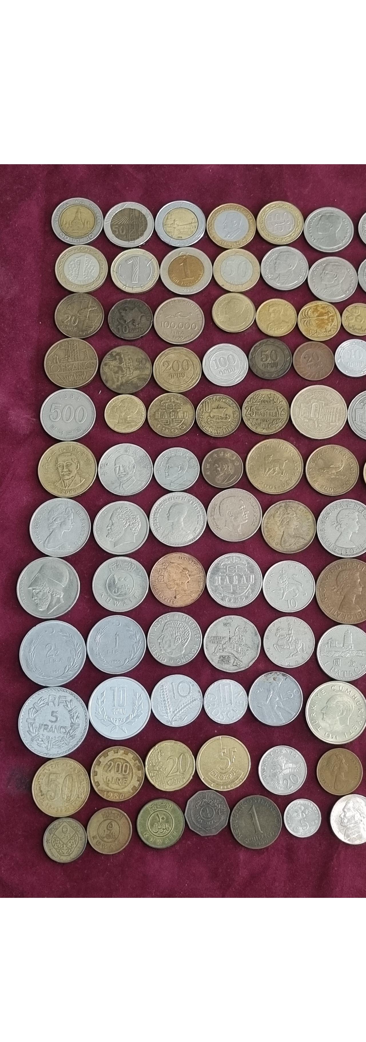 186 عدد سکه خارجی بدون تکرار از کشور های مختلف