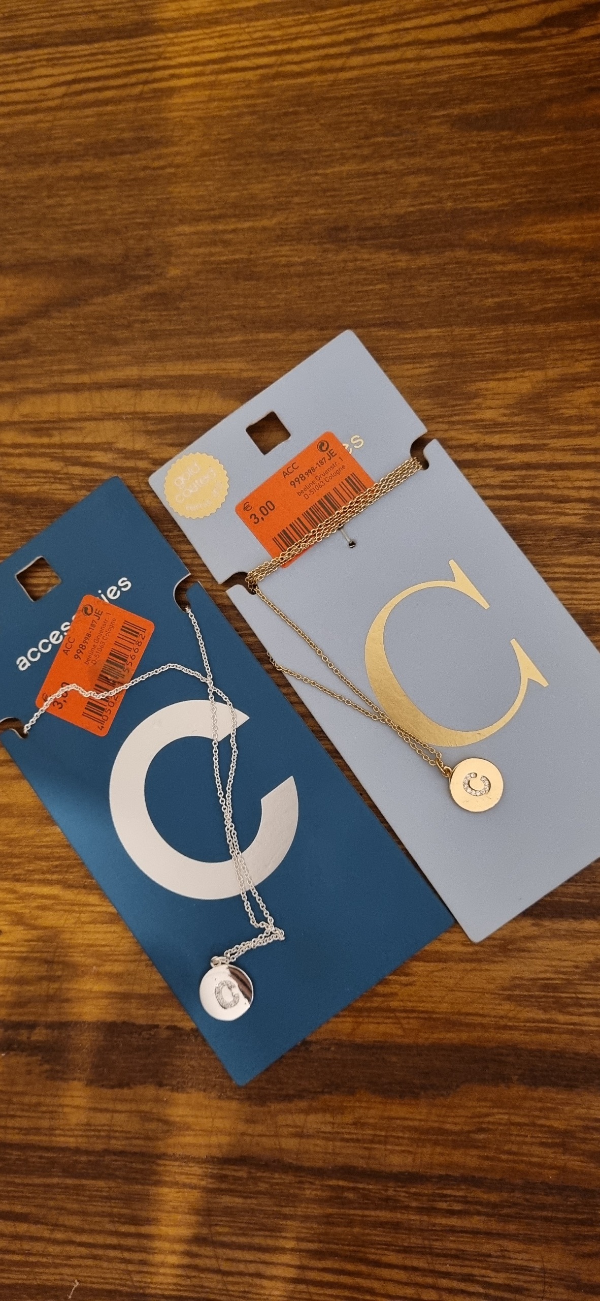 گردنبند حرف C