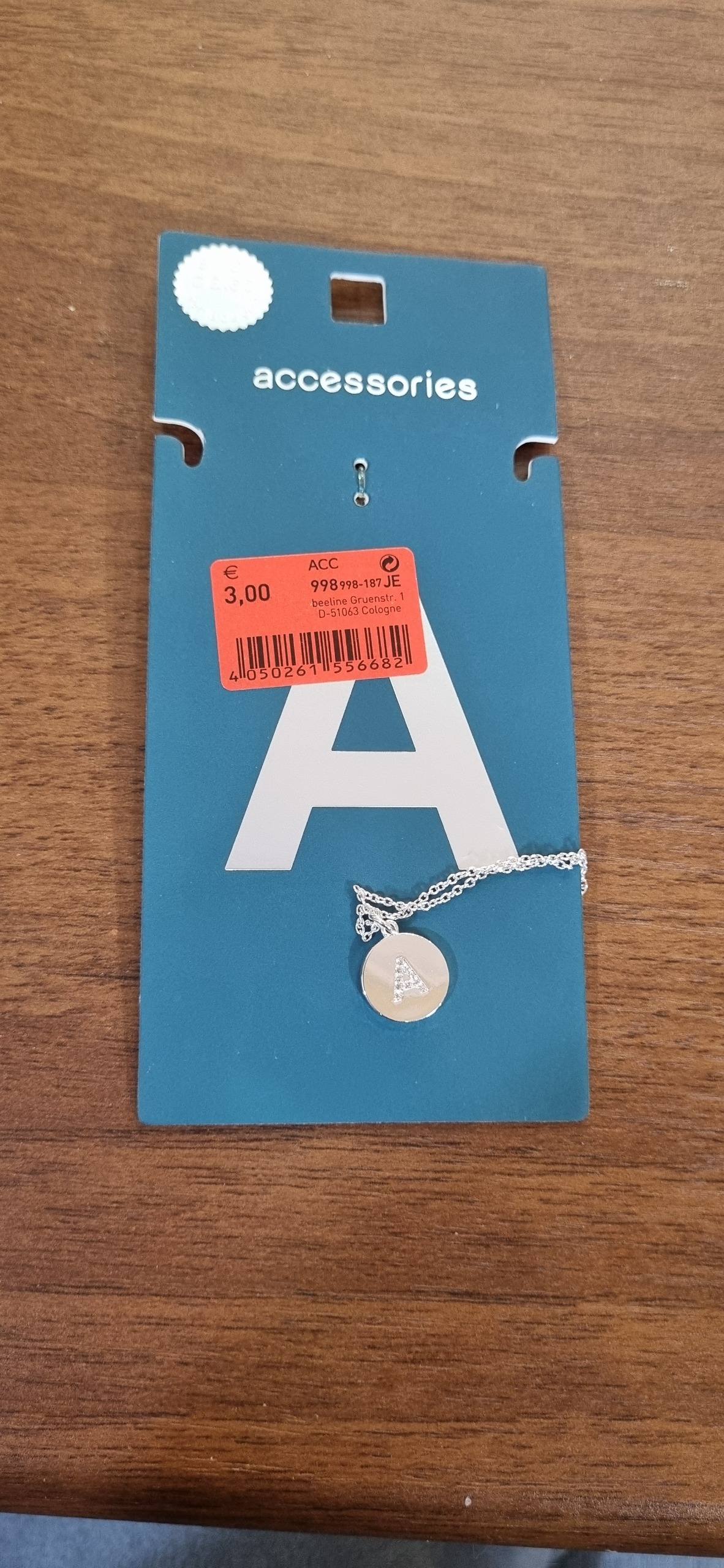 گردنبند حرف A