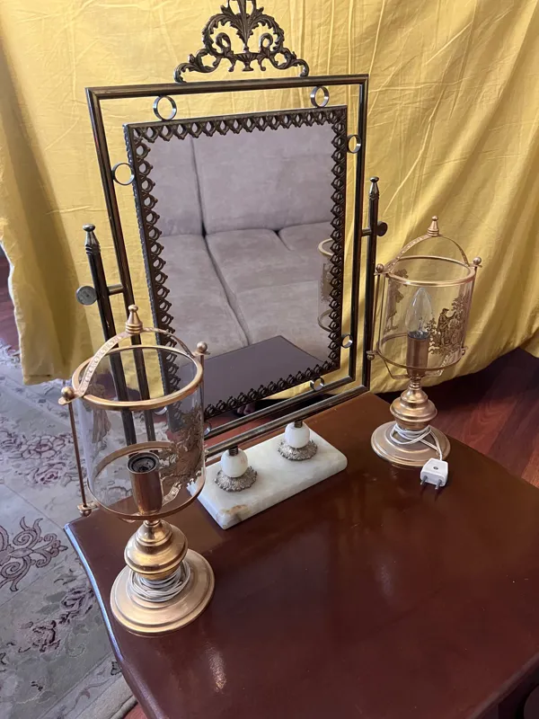 آیینه شمعدان قدیمی