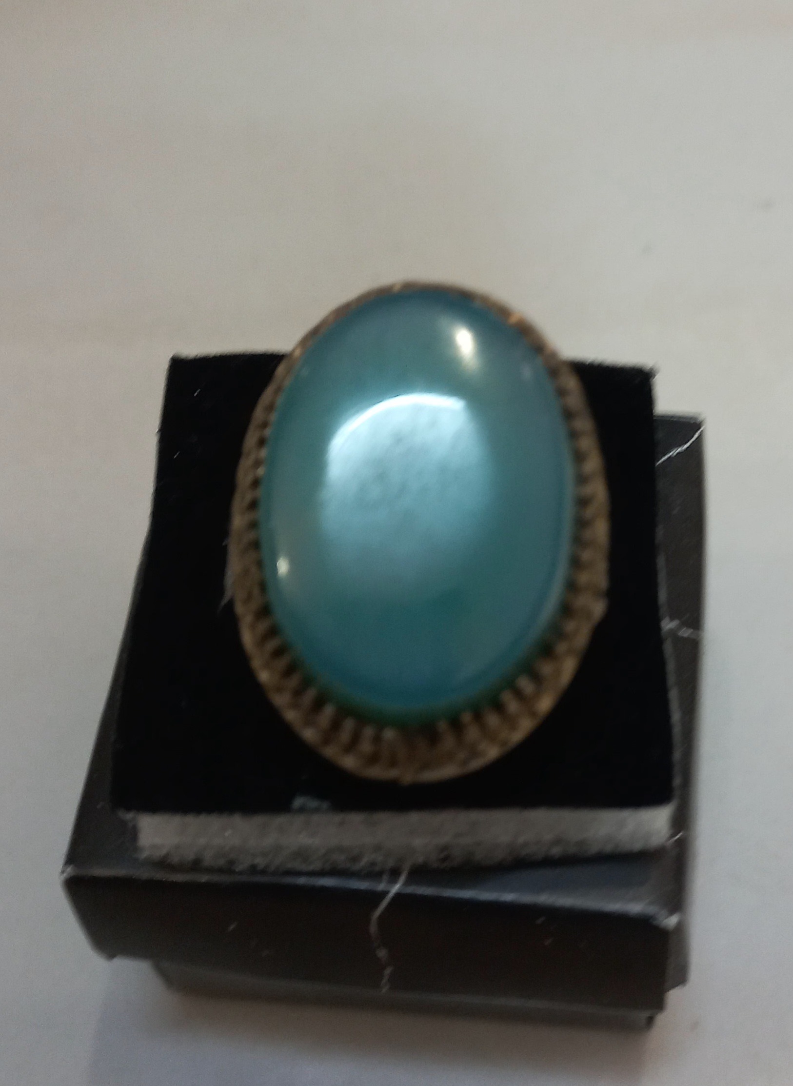 انگشتر عقیق سبز کلاسیک