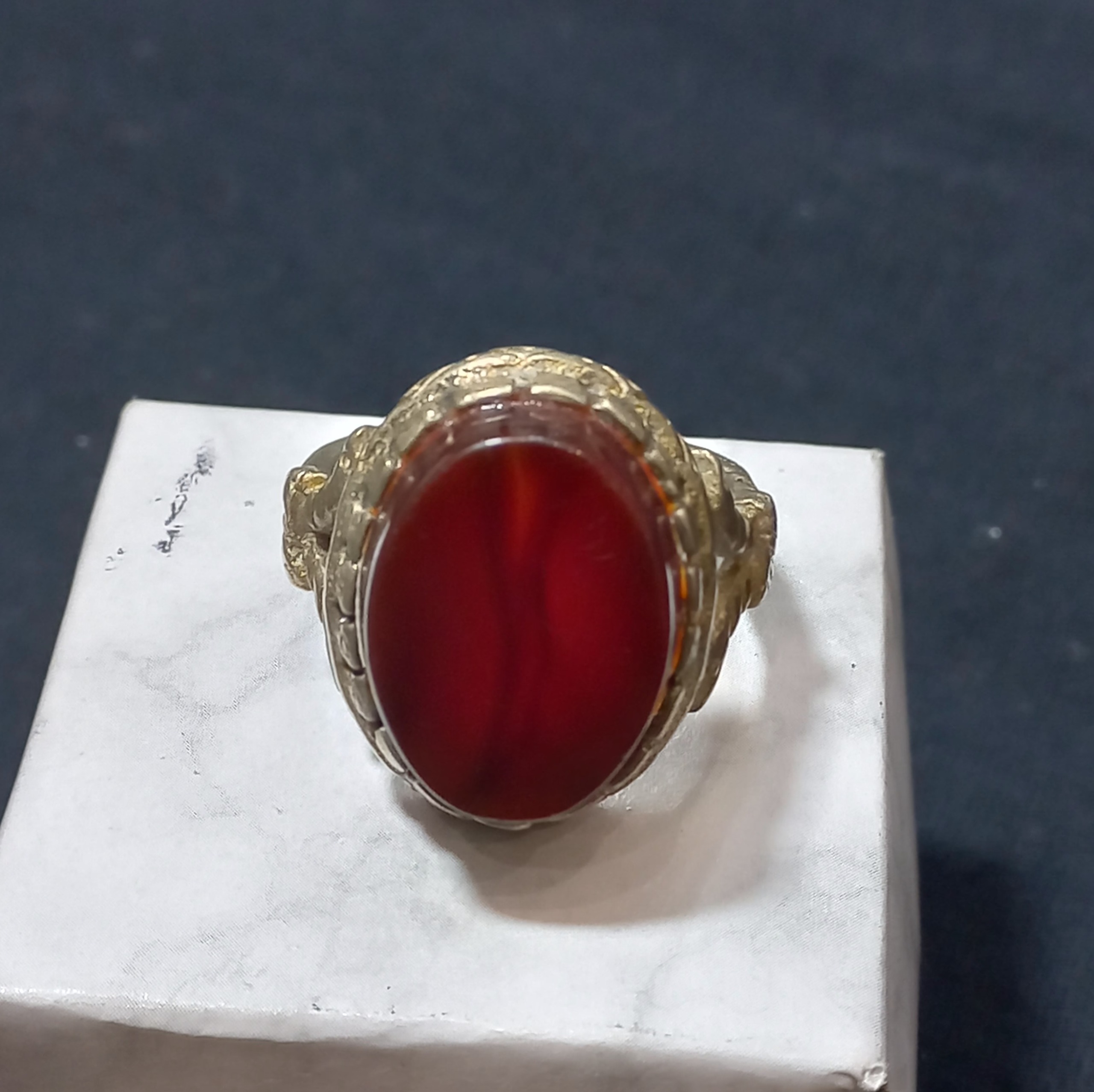 انگشتر عقیق کبدی-