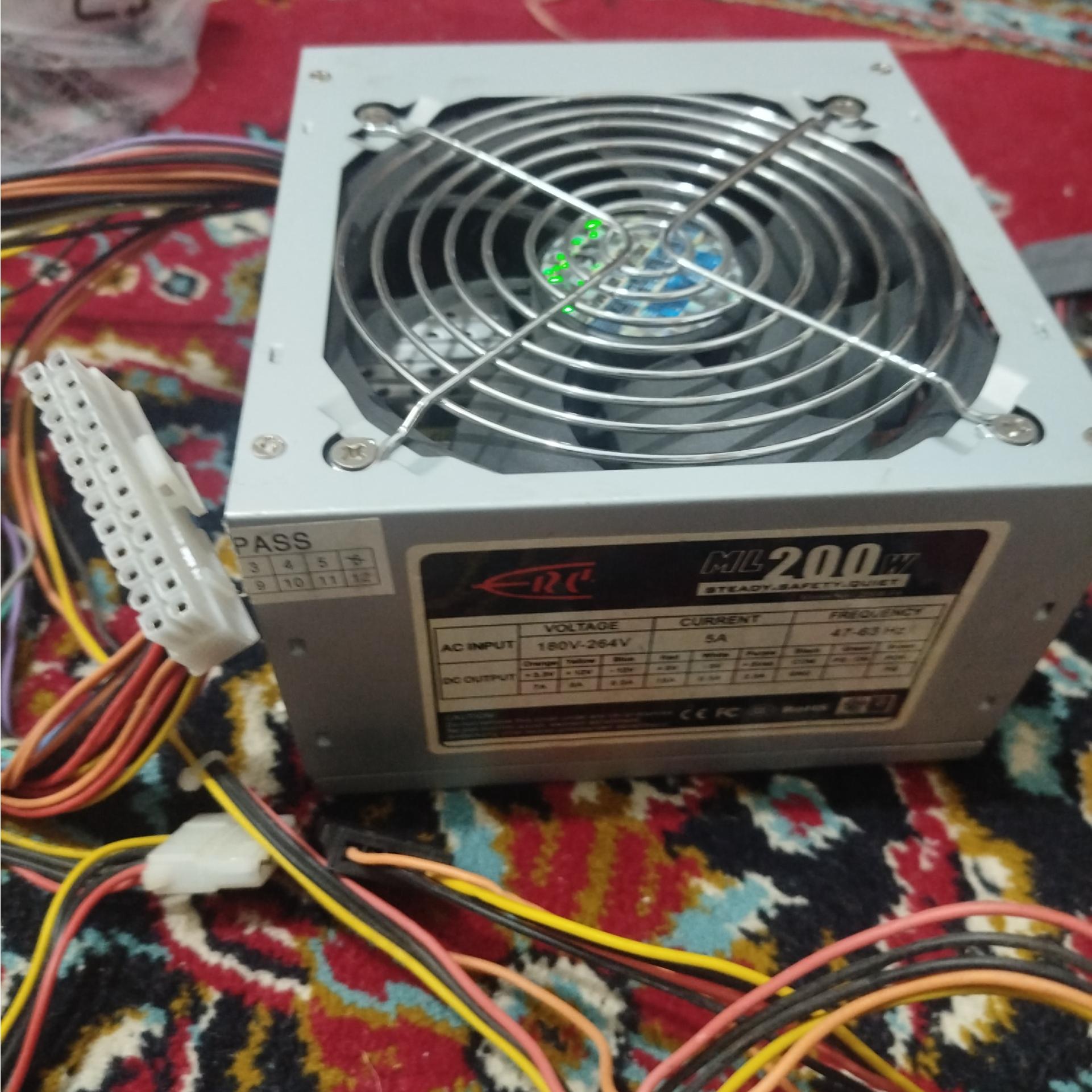 پاور کامپیوتر 200w / 24pin فن بزرگ
