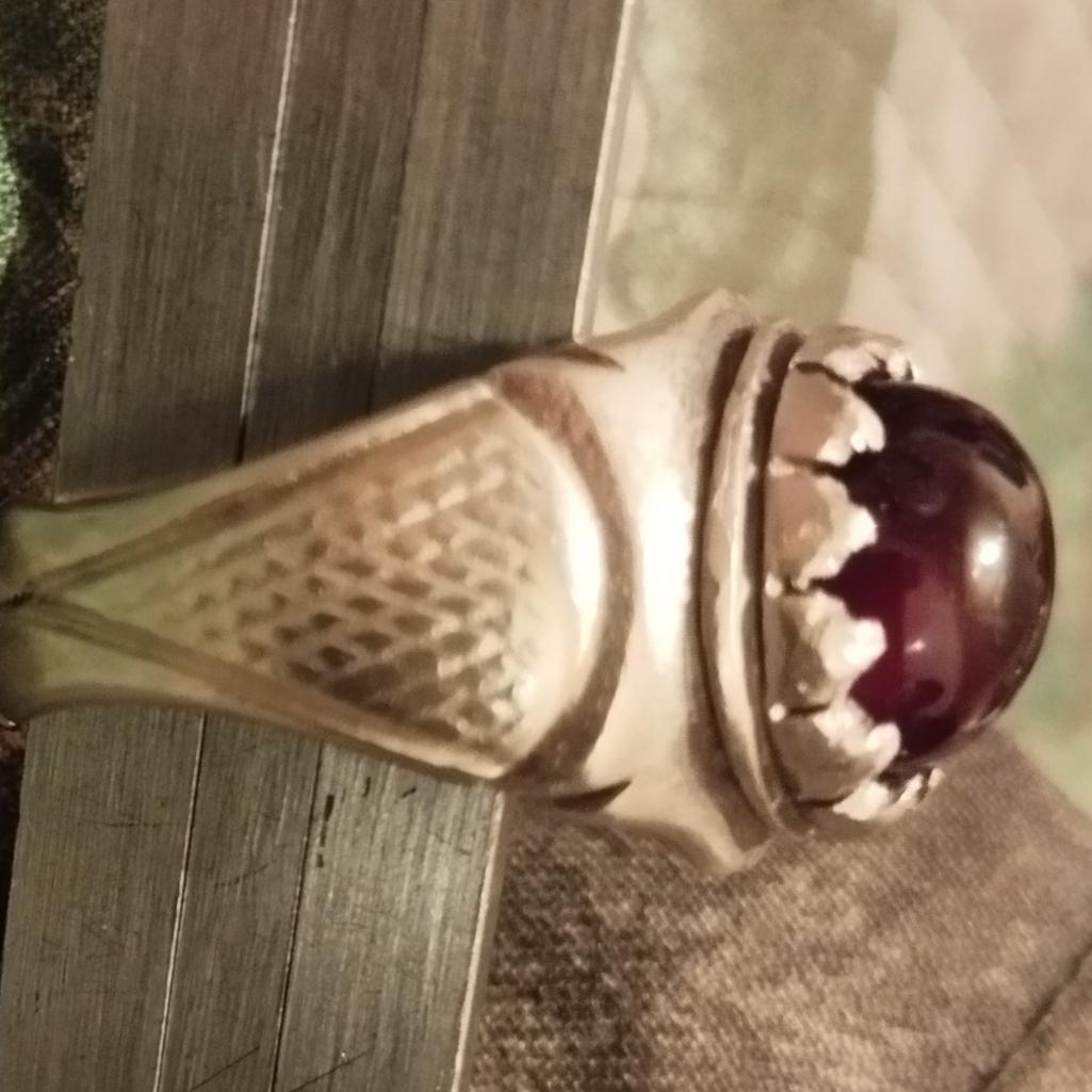 انگشتر عقیق دست ساز بسیار قدیمی