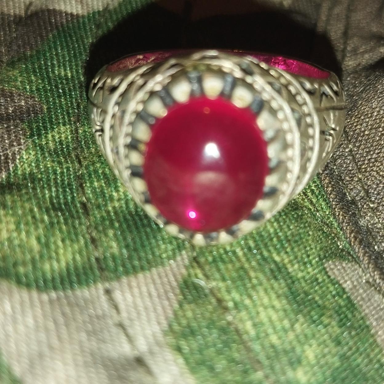 انگشتر یاقوت سرخ دست ساز