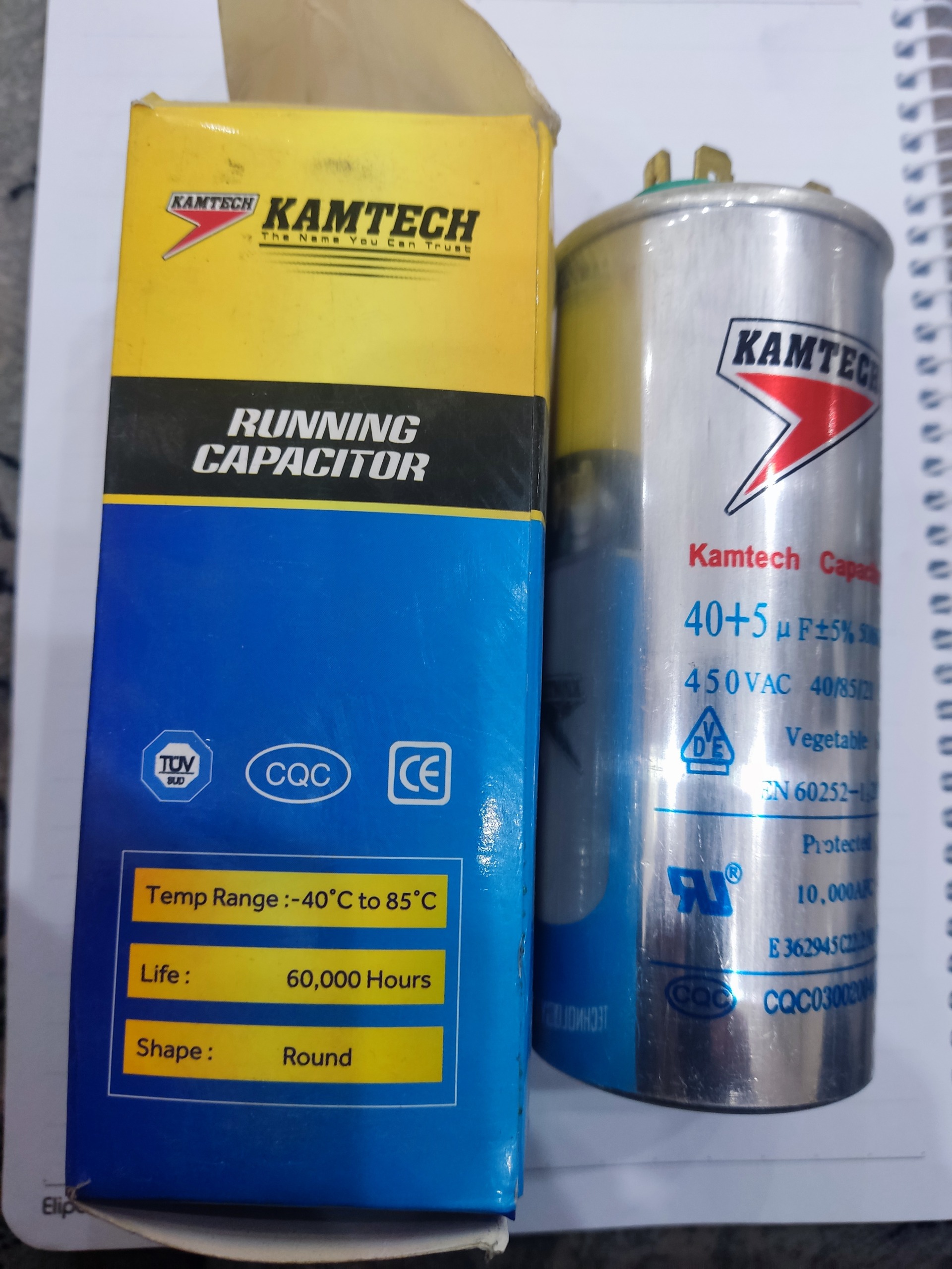 خازن 40میکروفاراد کولر گازی