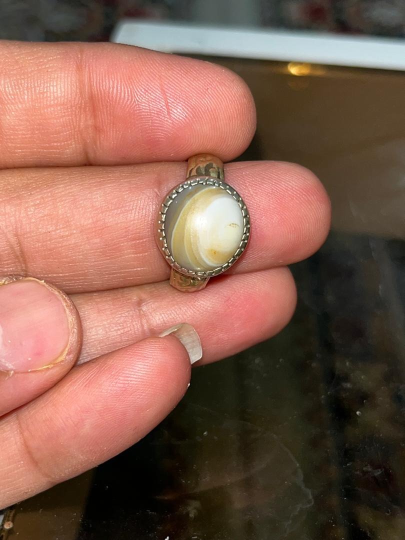 انگشتر عقیق تمام طوق