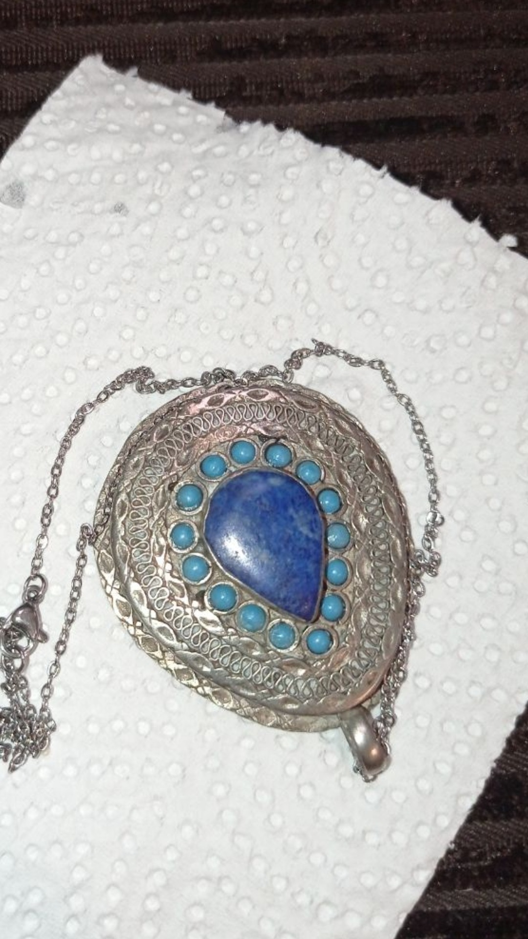 گردن آویز قاجاری نقره