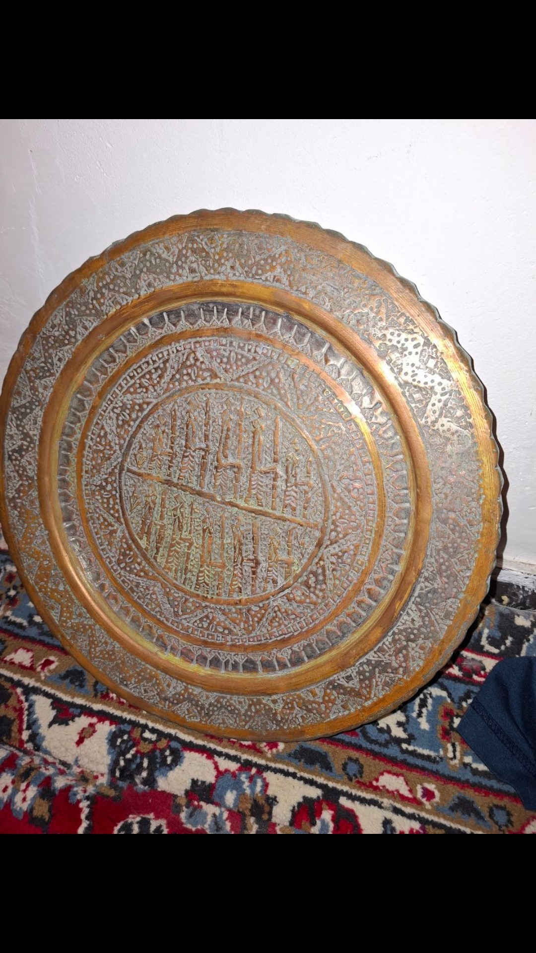 دیوار کوب مسی کهنه قاجاری