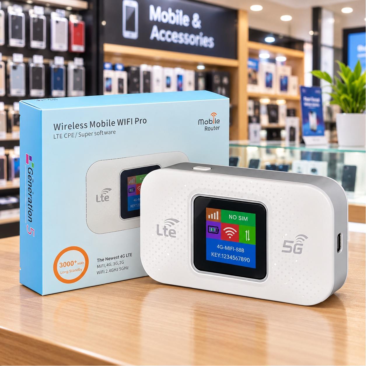 مودم جیبی سیمکارتی مانیتوردار 4G مدل MF680-E