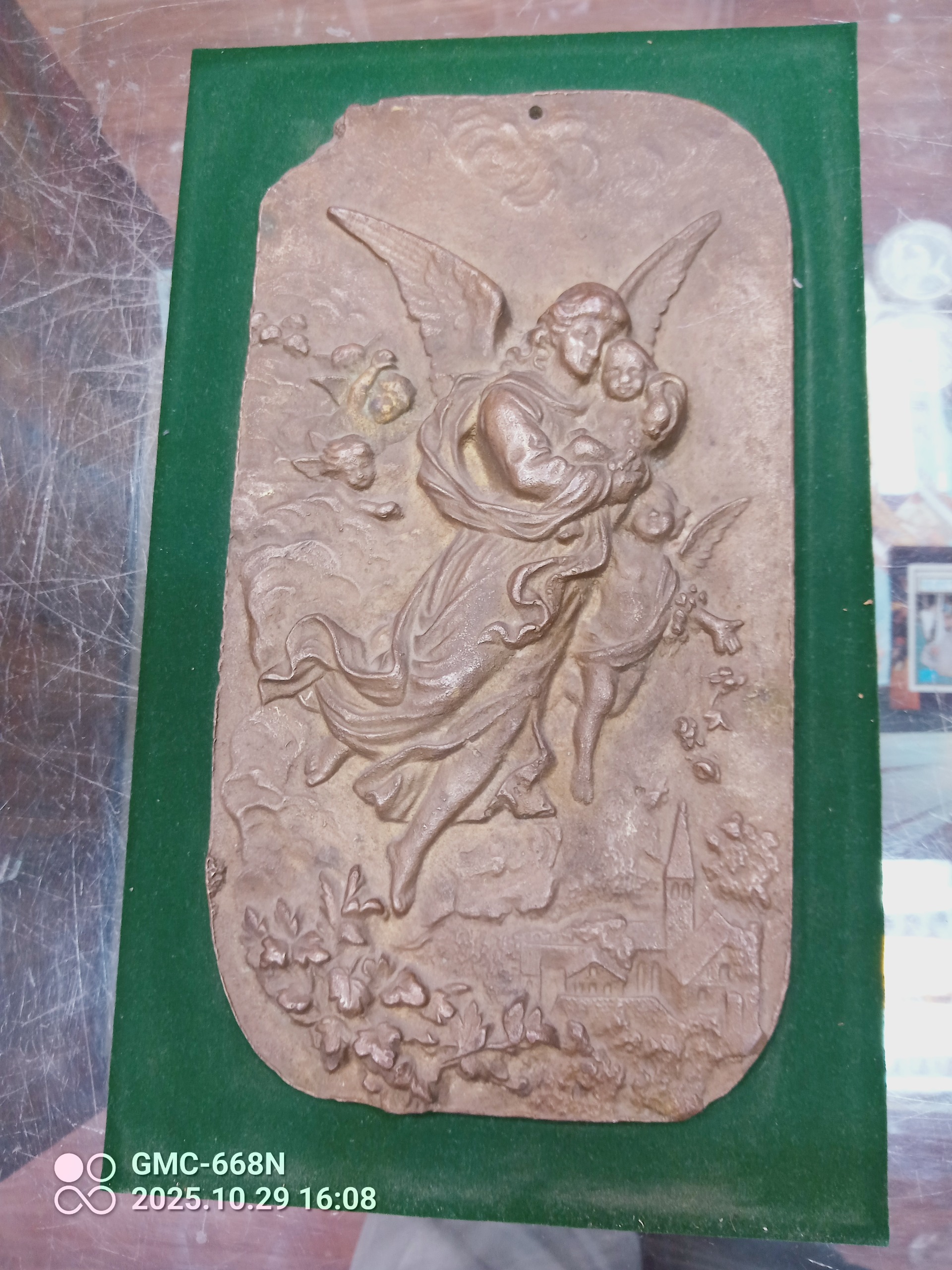 لوح برنزی آنتیک قدیمی