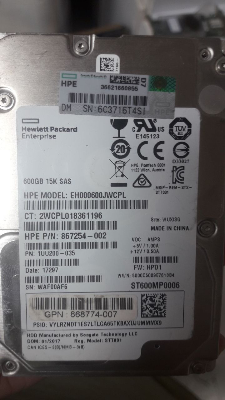 hdd 600GB 12G SAS 15K