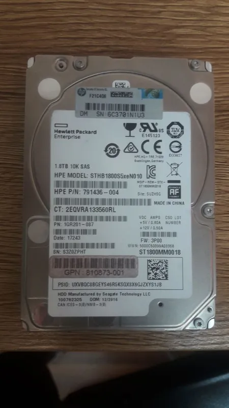 هارد سرور اچ پی HP 1.8TB 12G SAS 10K SFF HDD