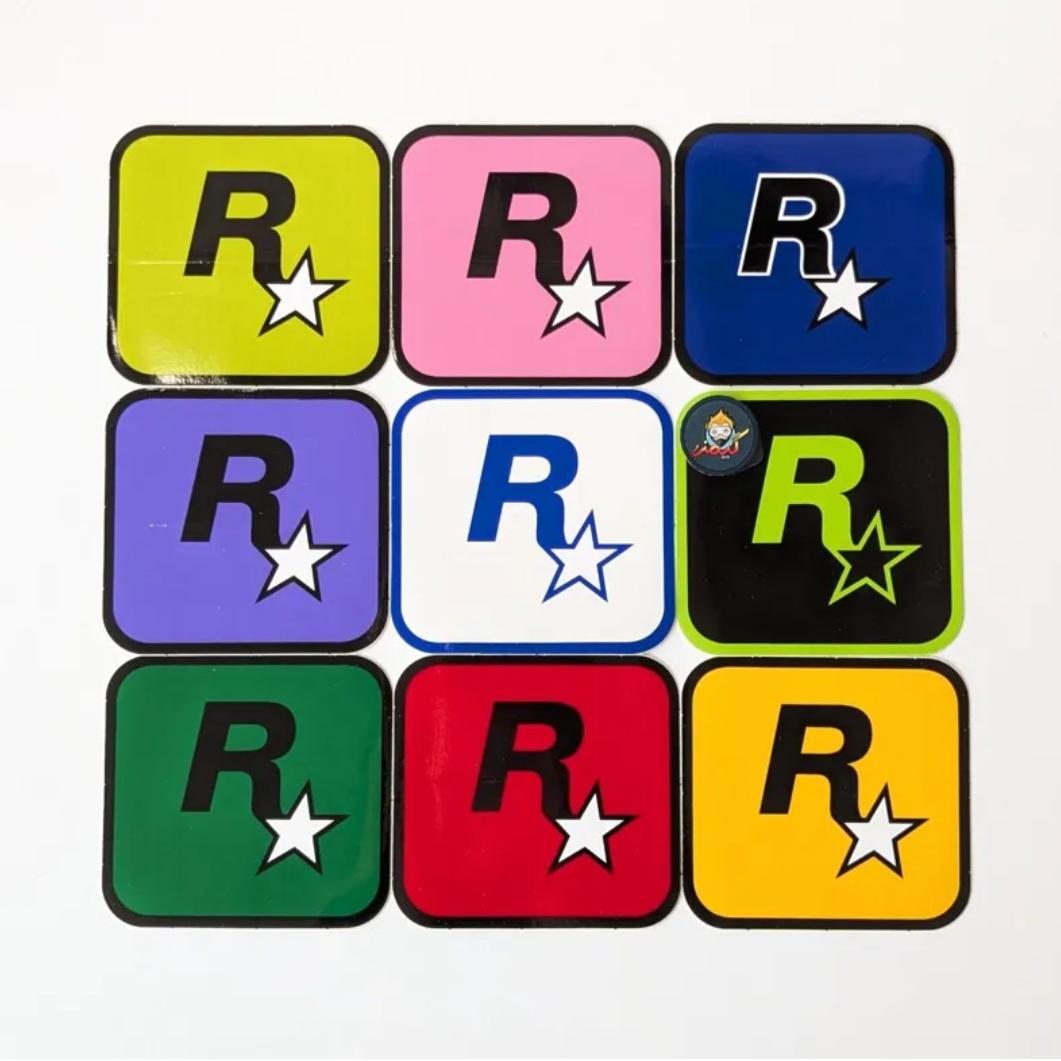 لوگو استیکر کلکسیونی آفیشیال Rockstar Games gta نو