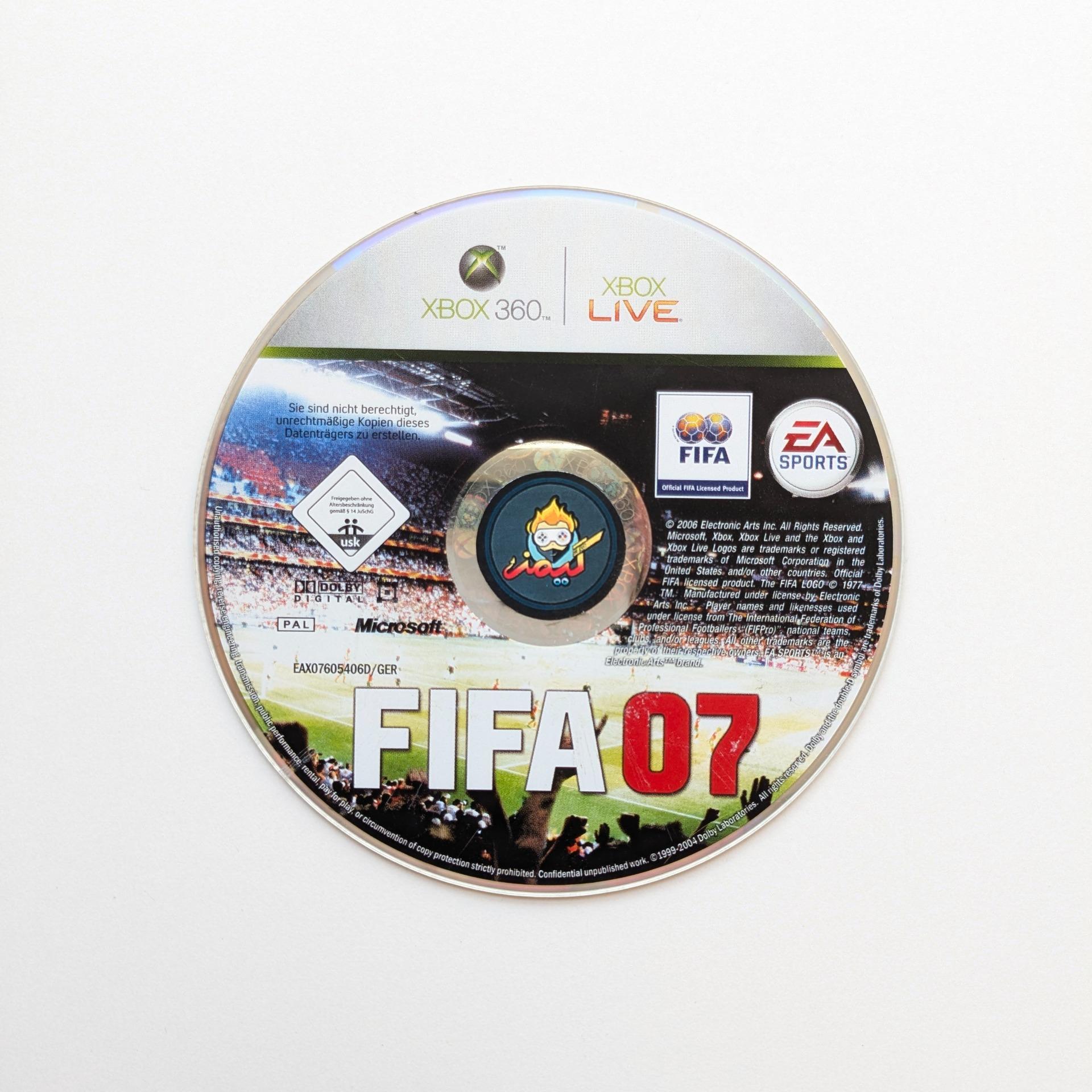 مزایده FIFA 07 برای Xbox 360 انحصاری بدون سقف