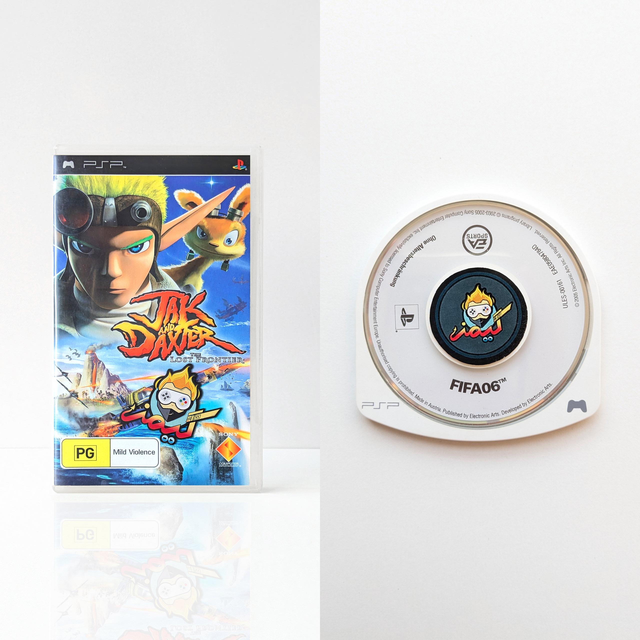 مزایده FIFA 06 و قاب خالی Jak and Daxter برای PSP