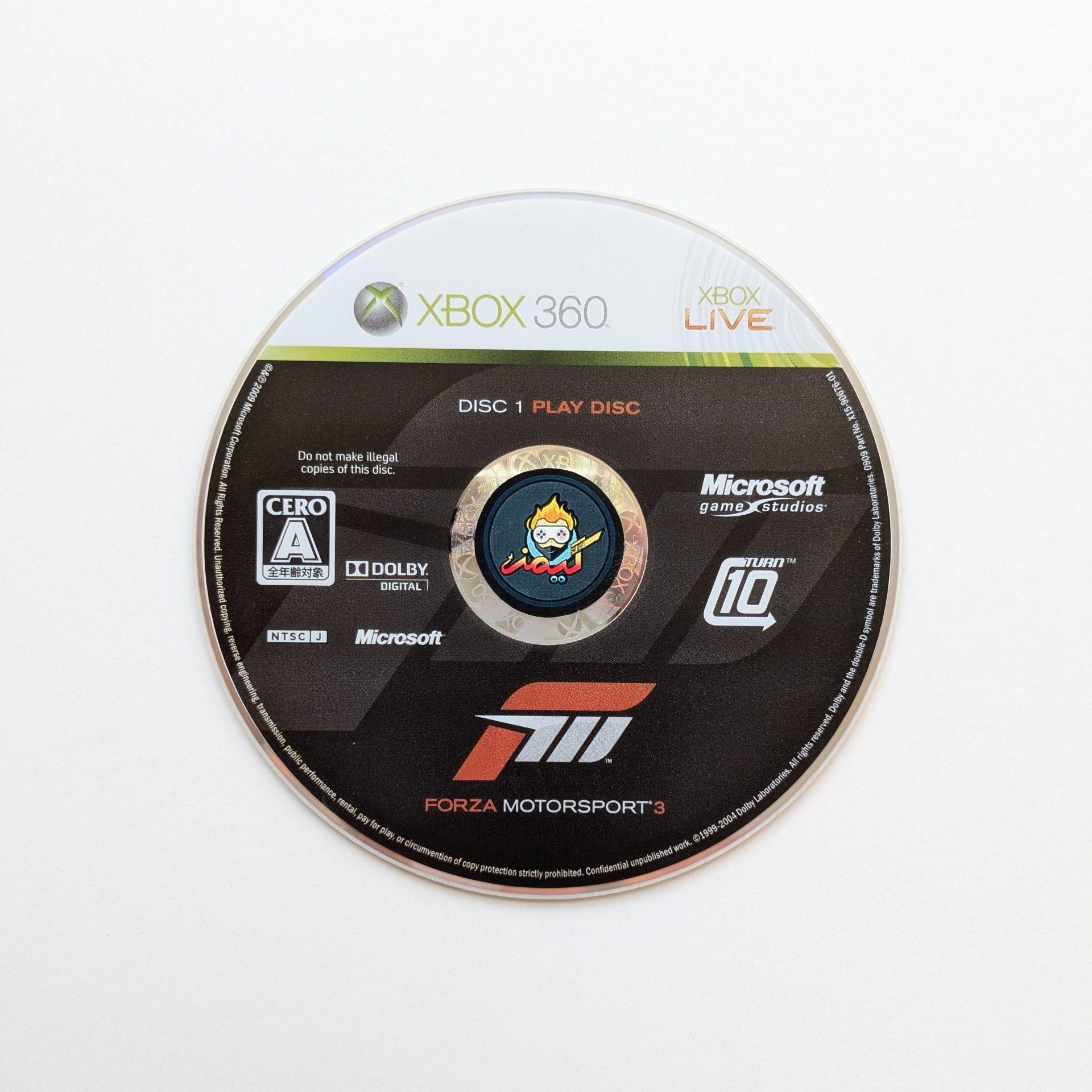 مزایده دیسک یک Forza Motorsport 3 برای Xbox 360