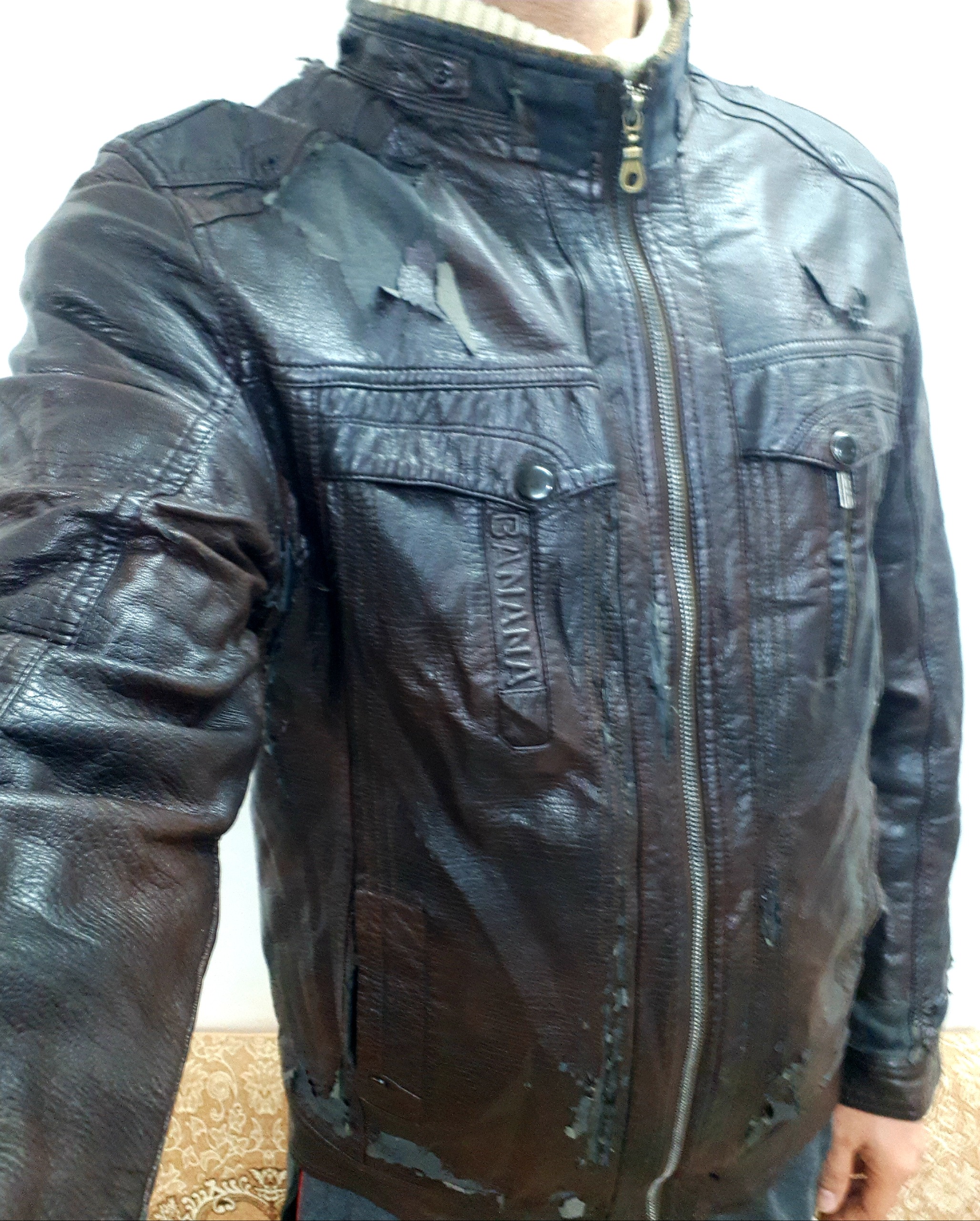 کاپشن چرمی برای کار