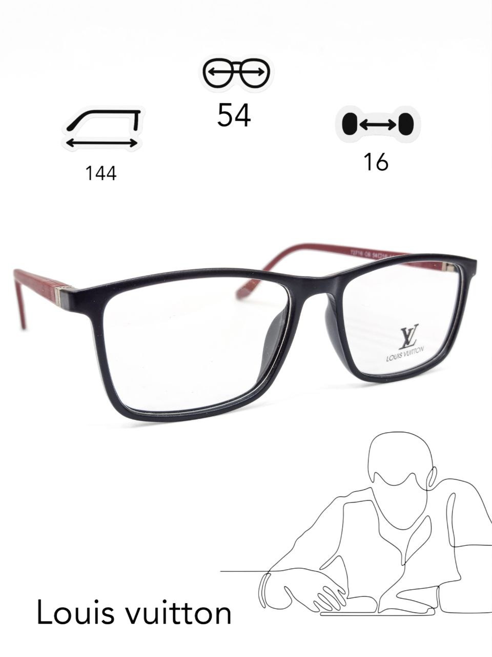 عینک طبی مردانه LOUIS VUITTON کد 2716