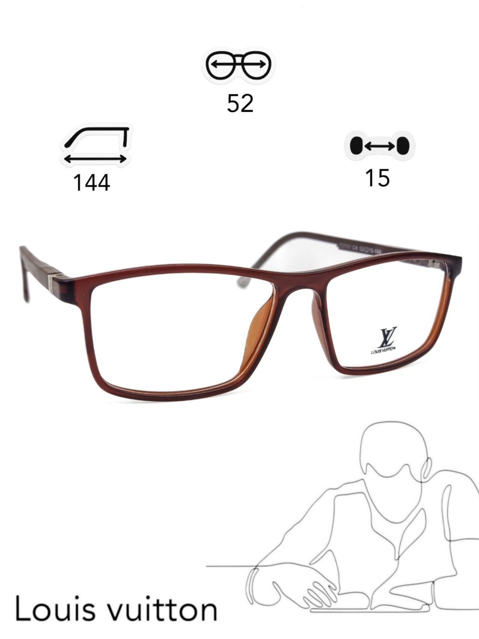 عینک طبی مردانه LOUIS VUITTON کد2719
