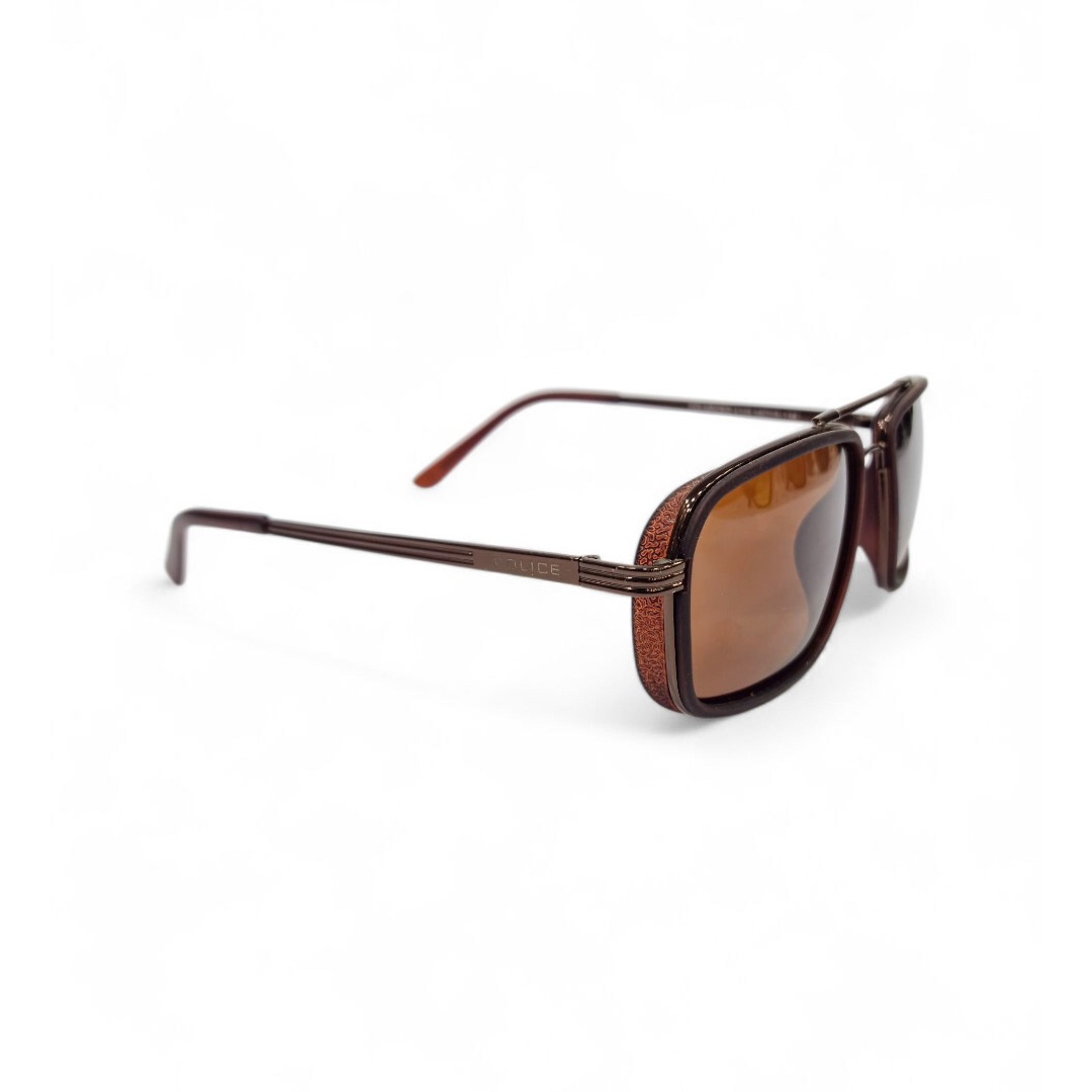 عینک آفتابی مردانه police کد 4105 قهوه ای