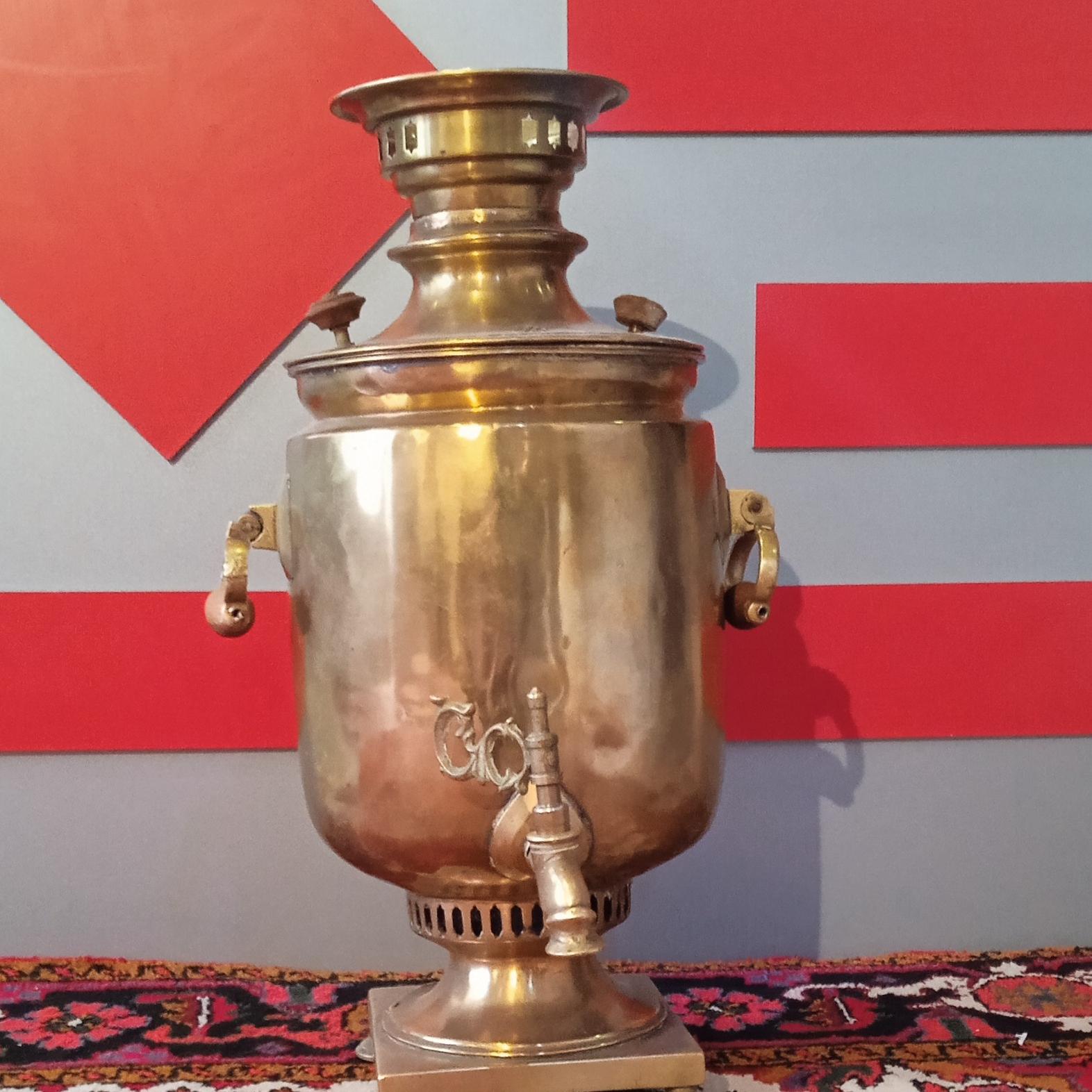 سماور روسی قدیمی سنگین وزن بکر