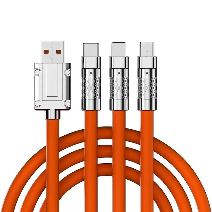 کابل 3 کاره فوقالعاده 120W جنس شلنگی