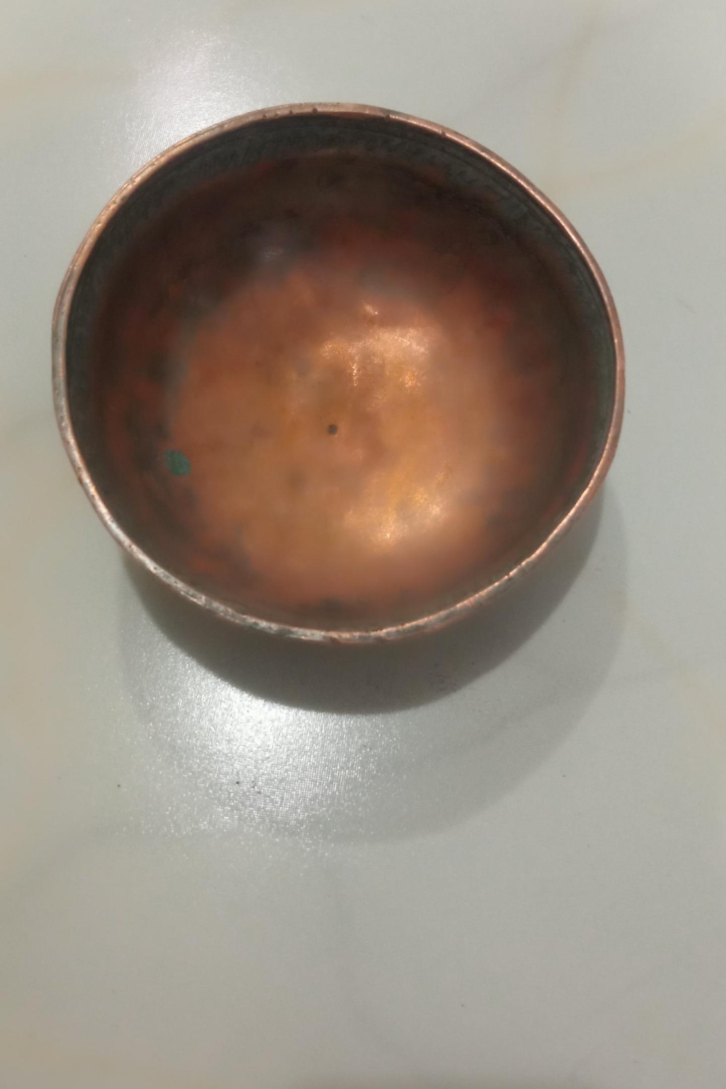 پیاله مسی قدیمی قاجاری