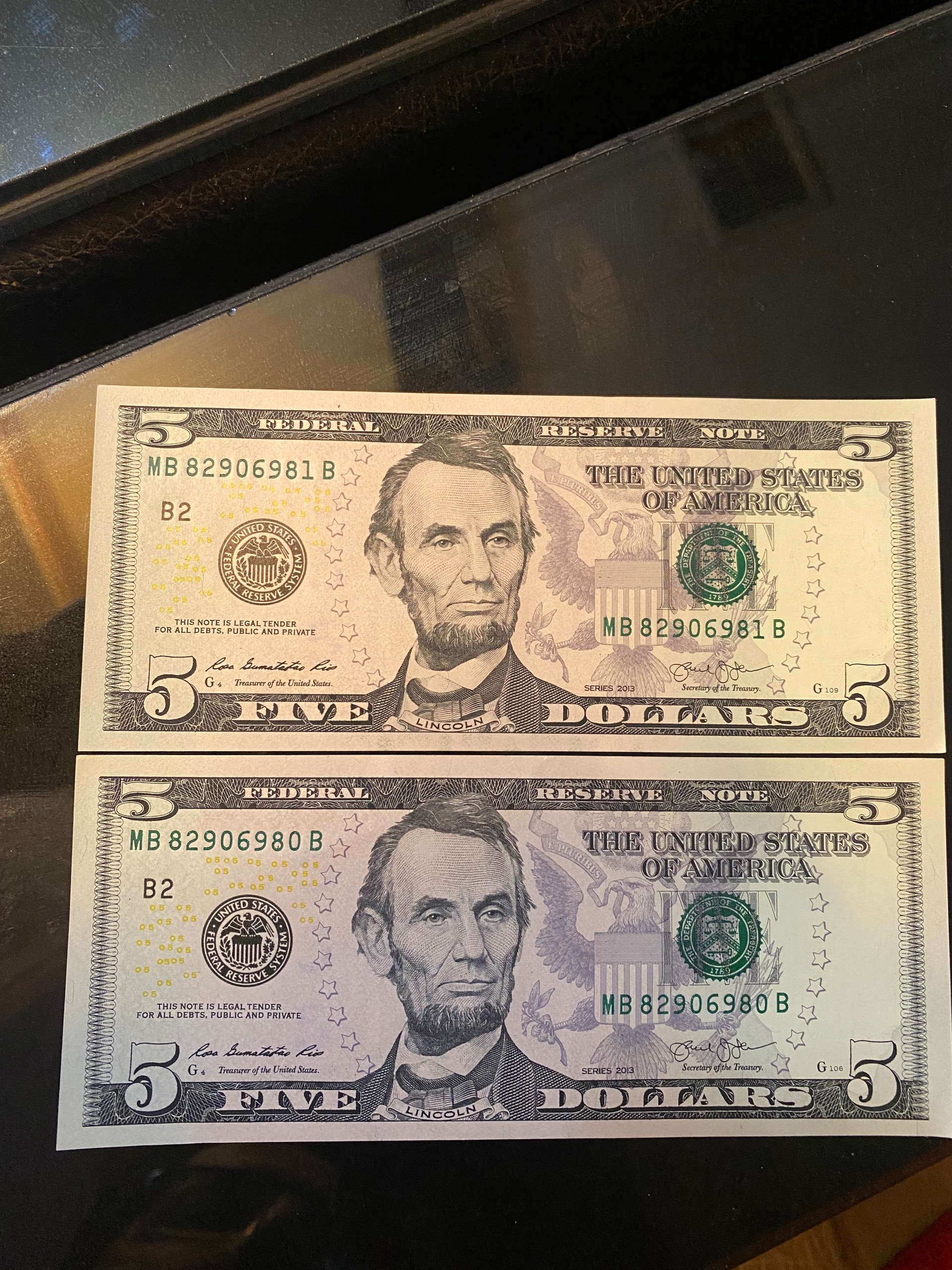 جفت 5دلاری 2013 امریکا