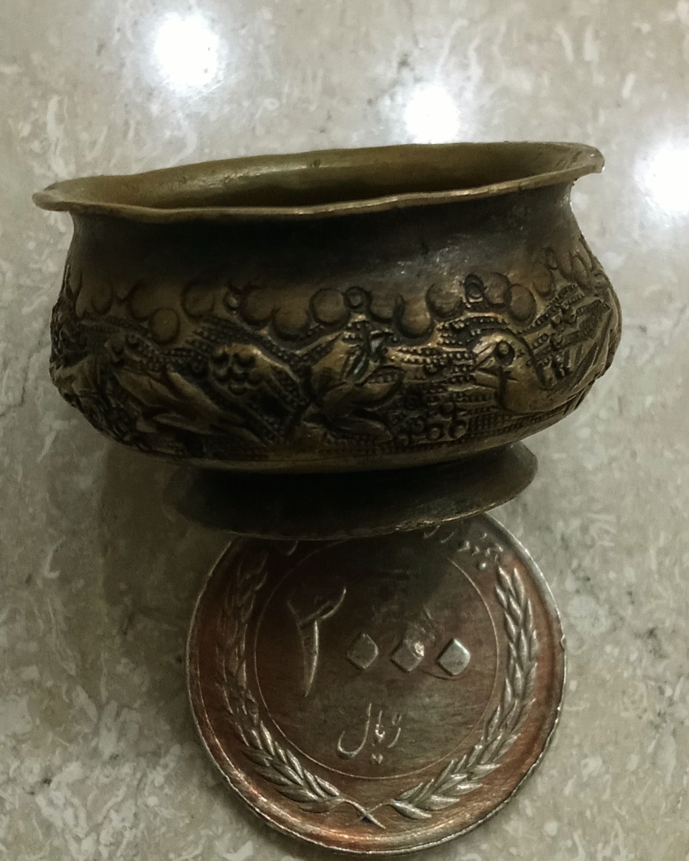 دوات دون برنجی قلمکاری