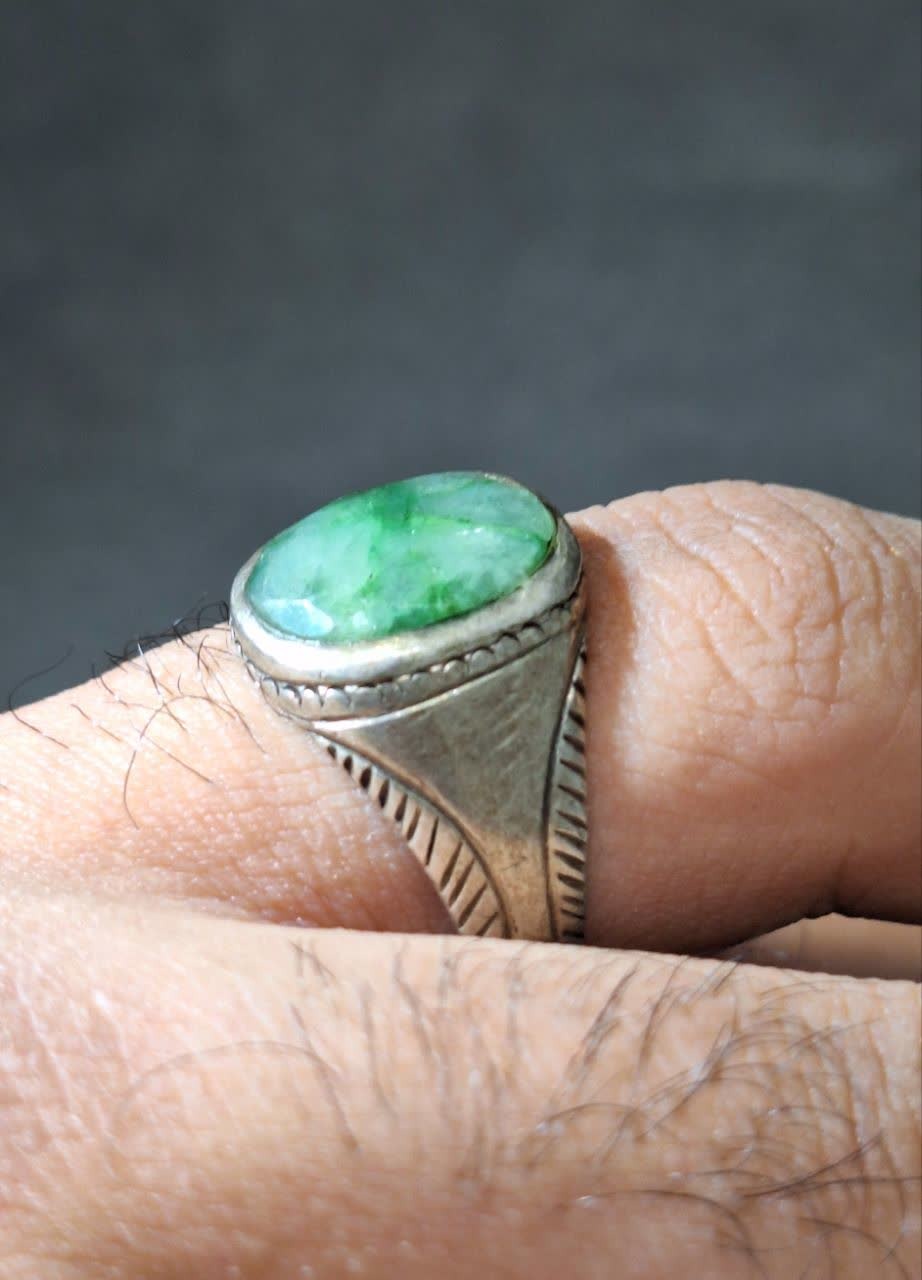 انگشتر نقره زمرد قدیمی