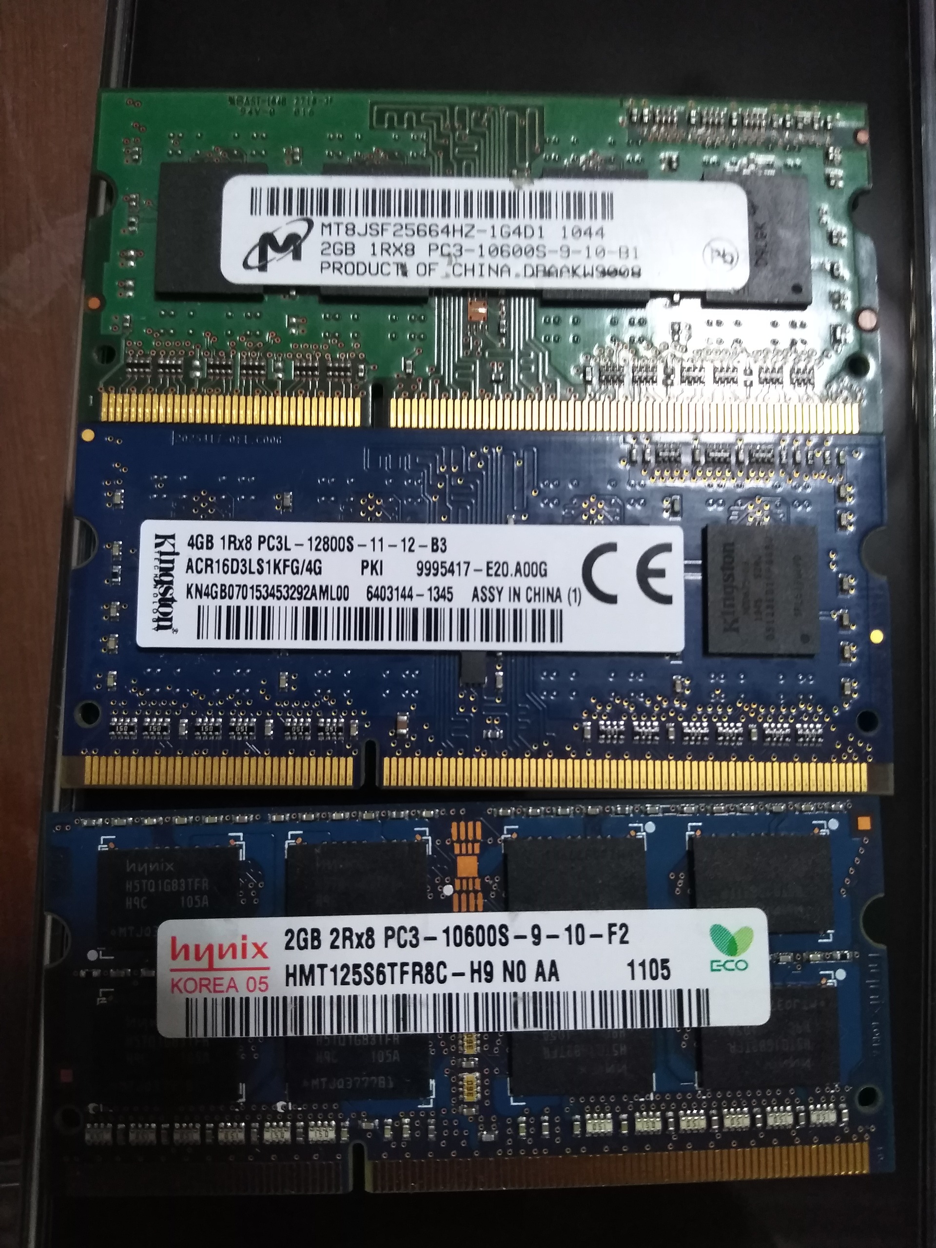 رم 2 و 4 گیگ لپ تاپ DDR3L و DDR3