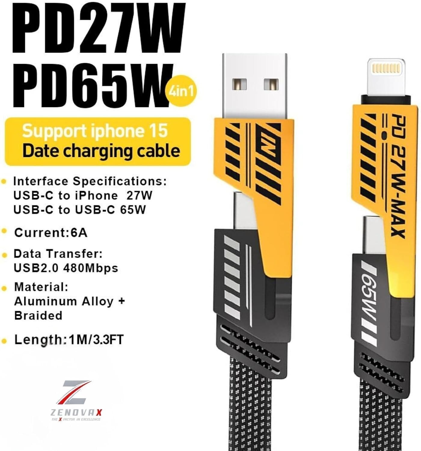 کابل 4کاره فوق العاده 65W