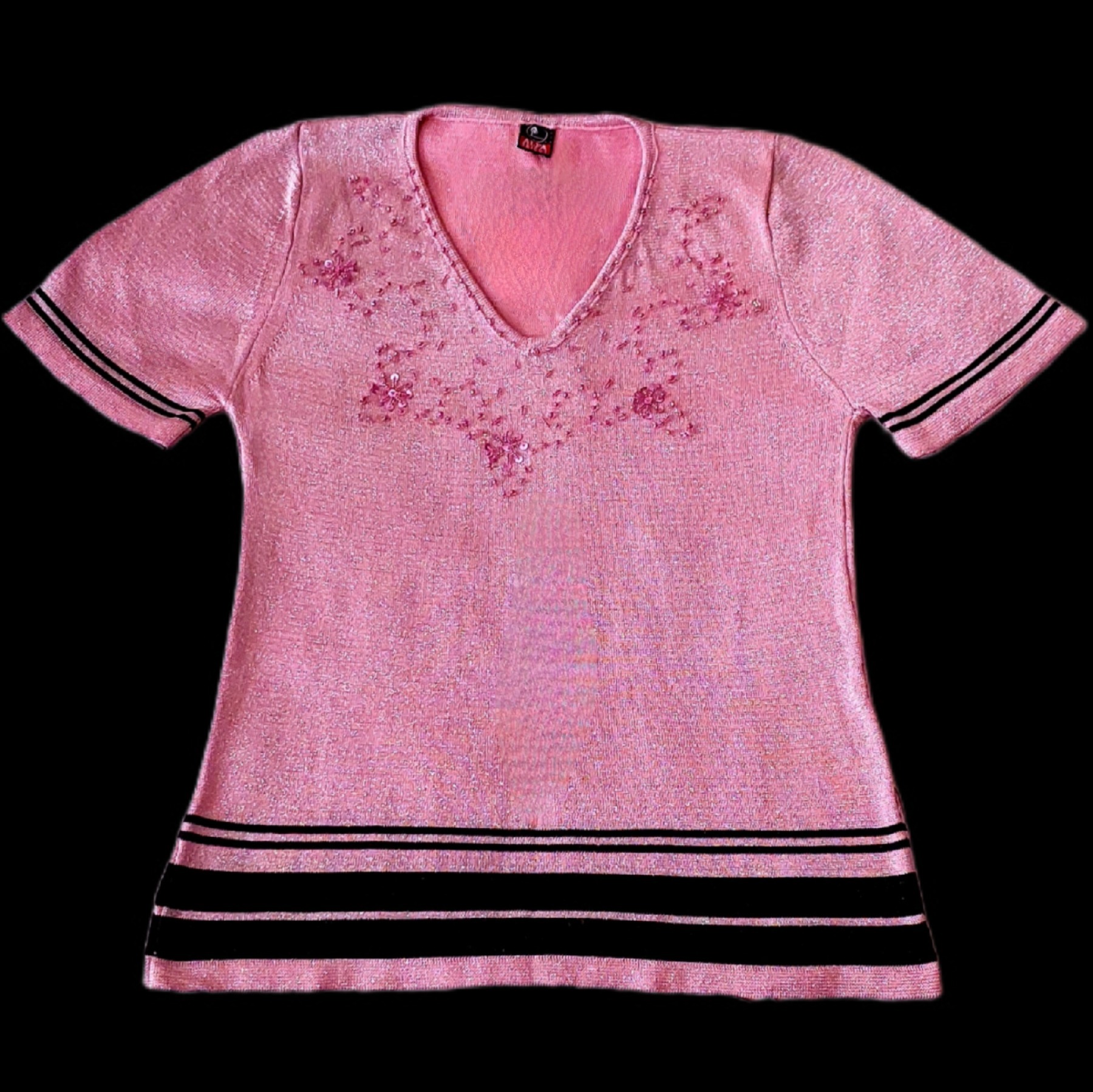 بلوز مجلسی زنانه صورتی ملیله دوزی