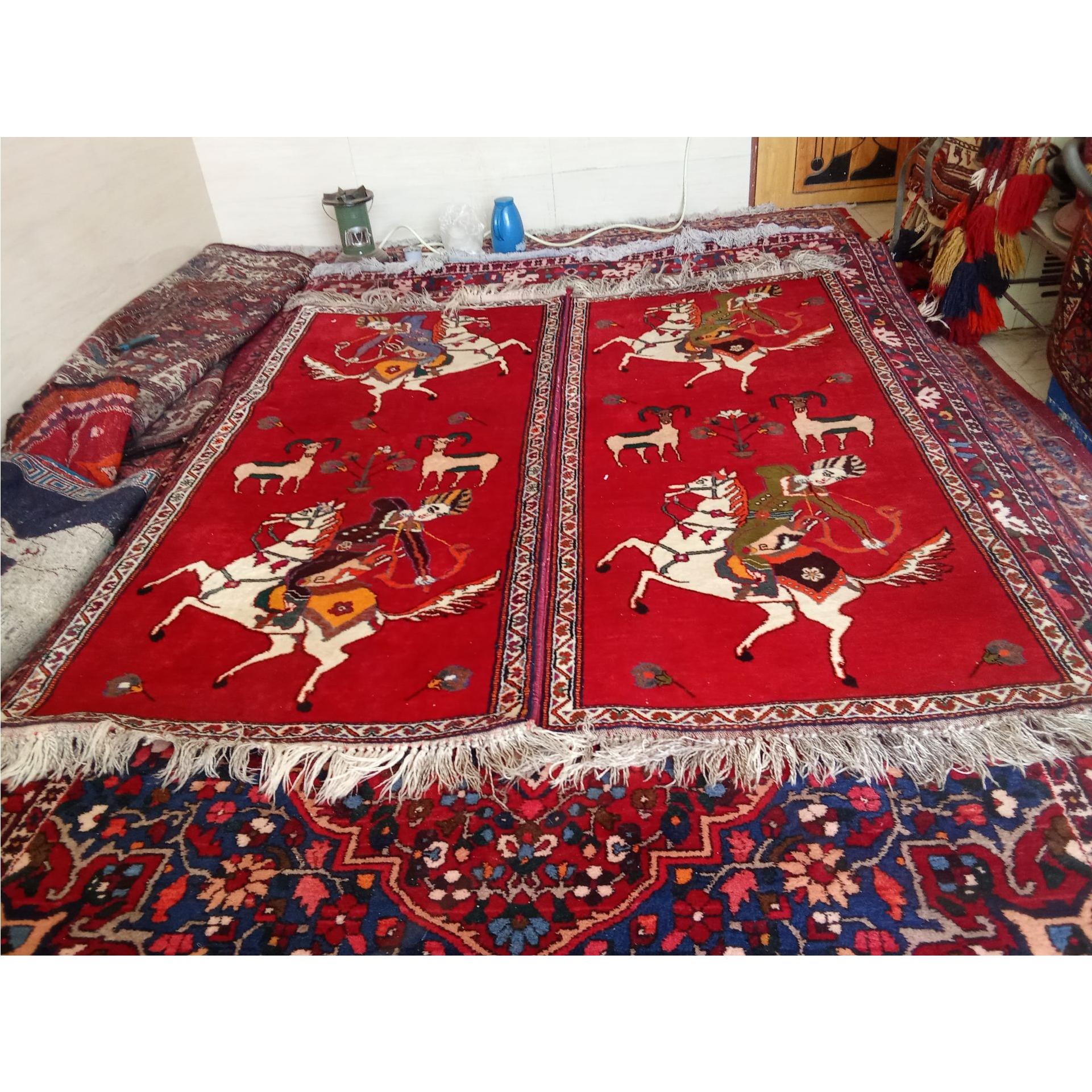 جفت گلیم طرح زیبا اندازه 12