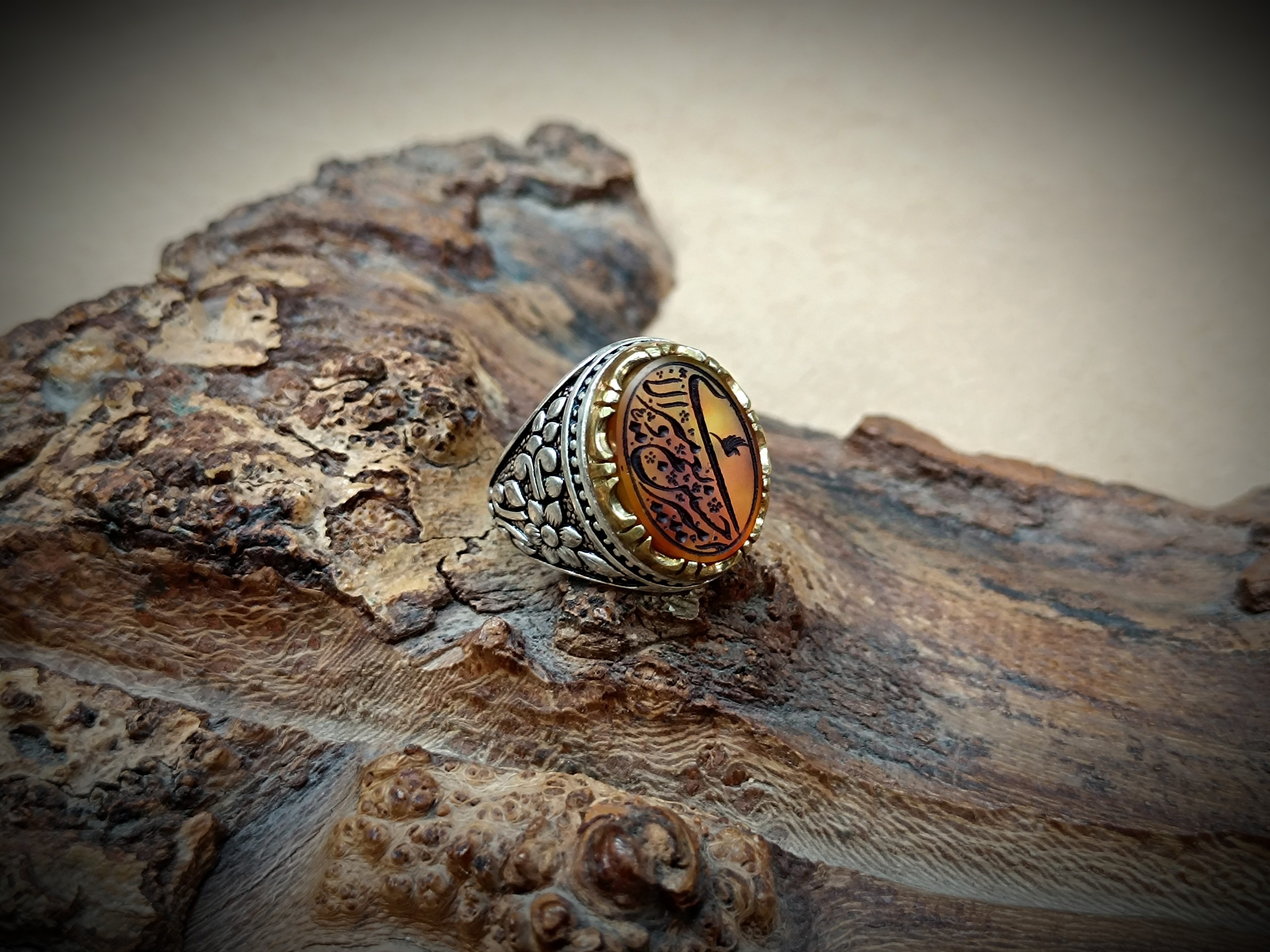 انگشتر نقره مردانه عقیق امیری حسین و نعم الامیر