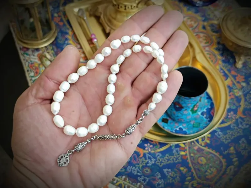 تسبیح مروارید اصل پرورشی 33 دانه