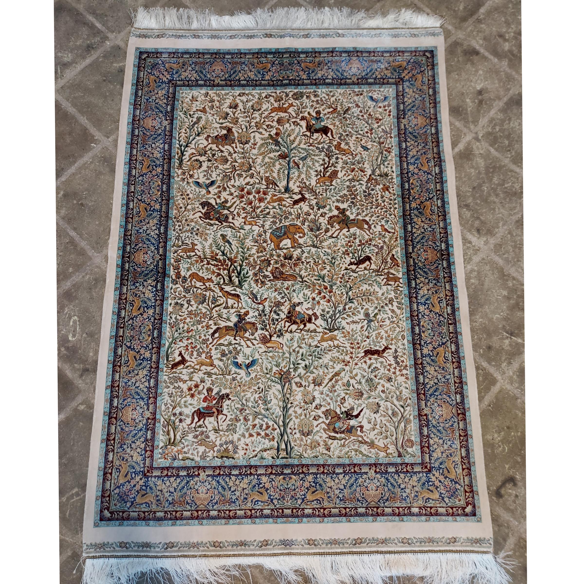 ابریشم دستبافتگونه 100×150 سانت