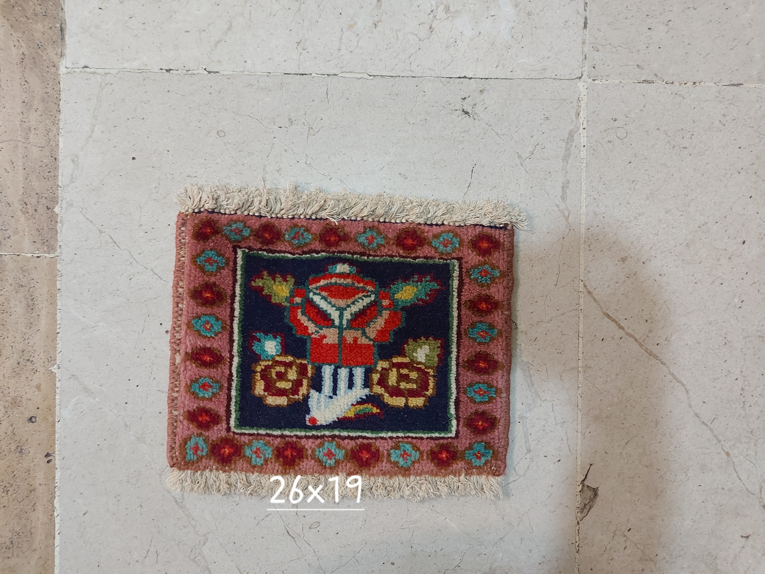 فرش دستبافت بیبی رومیزی زیرتلفنی