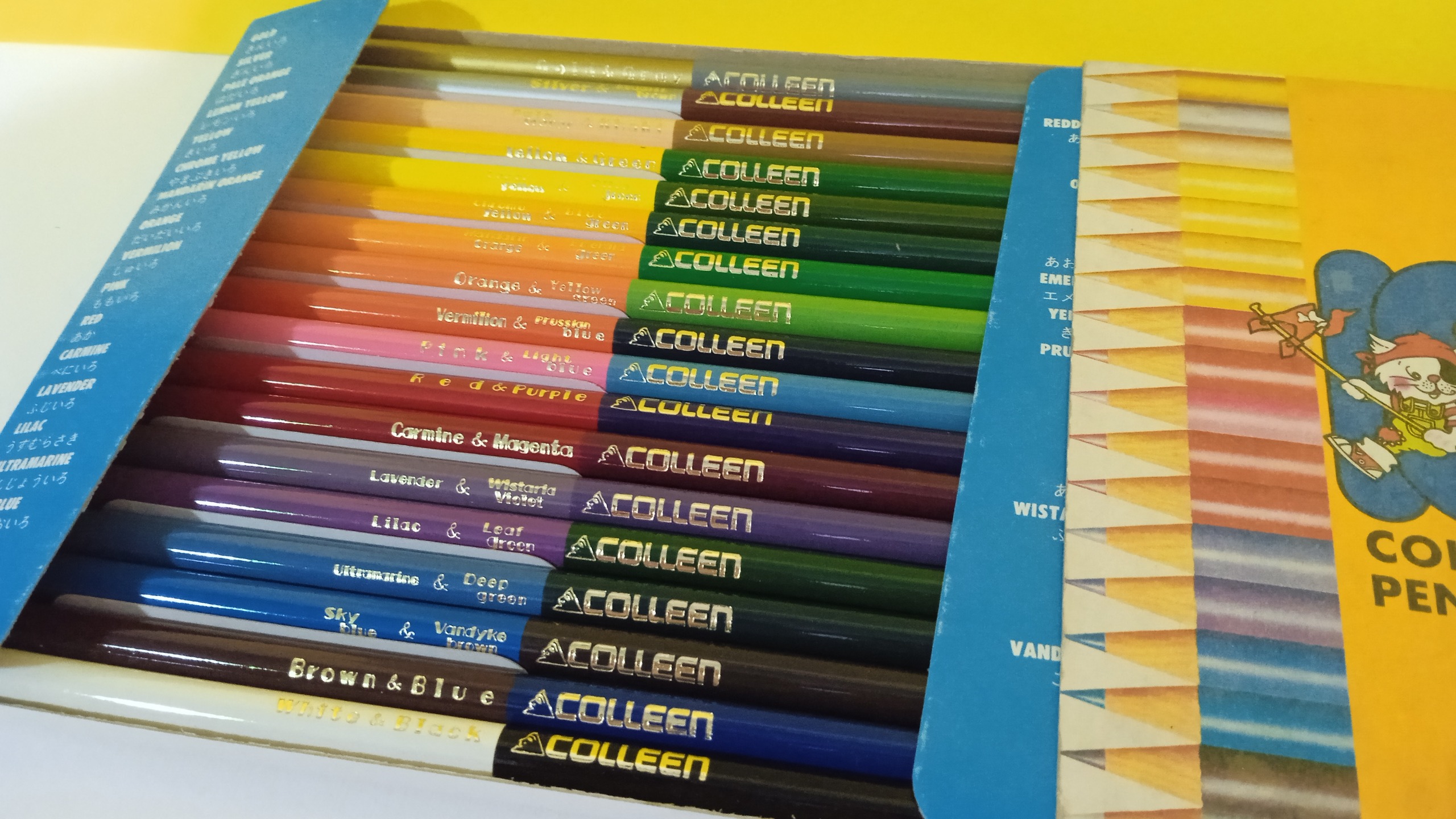 مداد رنگی 18 تایی 36 رنگ کالین ساخت ژاپن Colleen