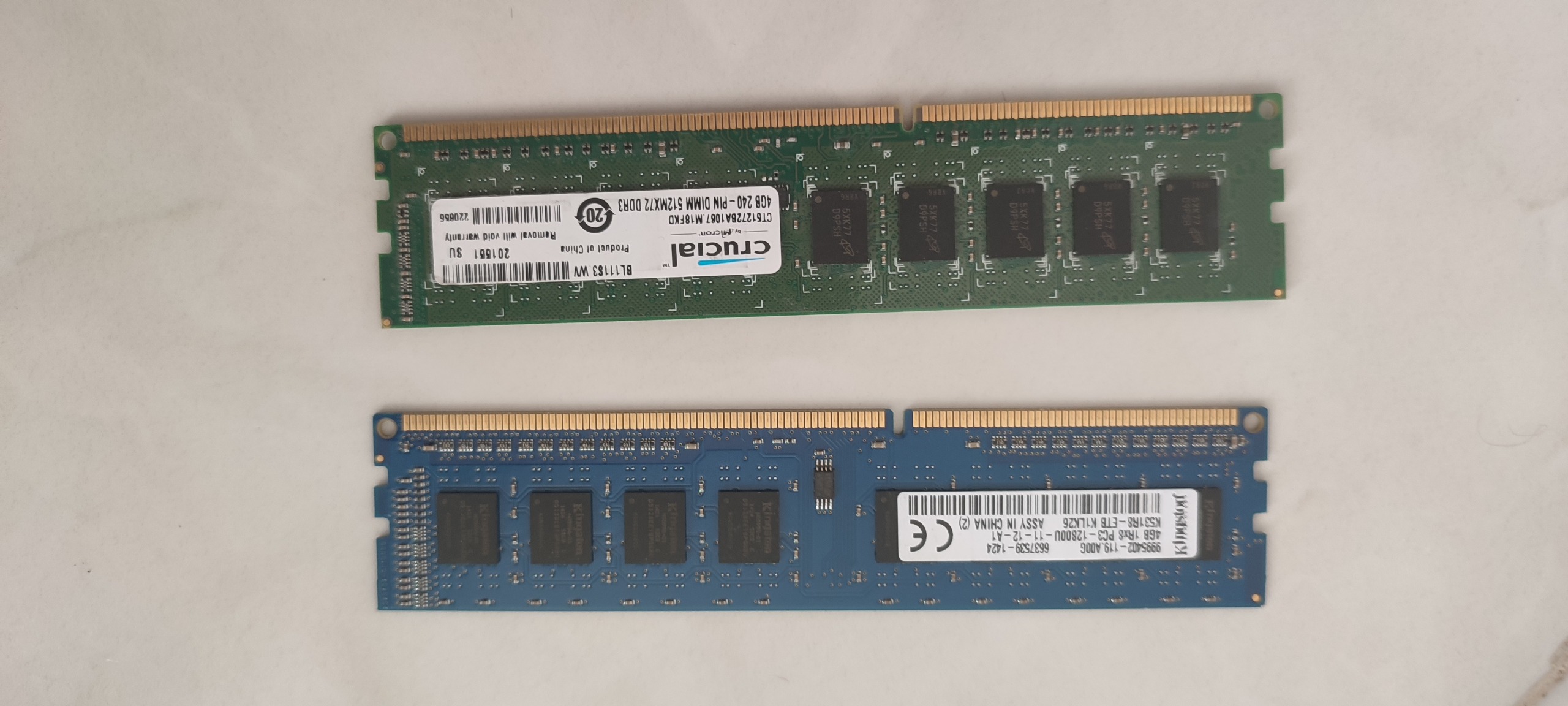دو عدد رم 4 گیگ کامپیوتر ddr3