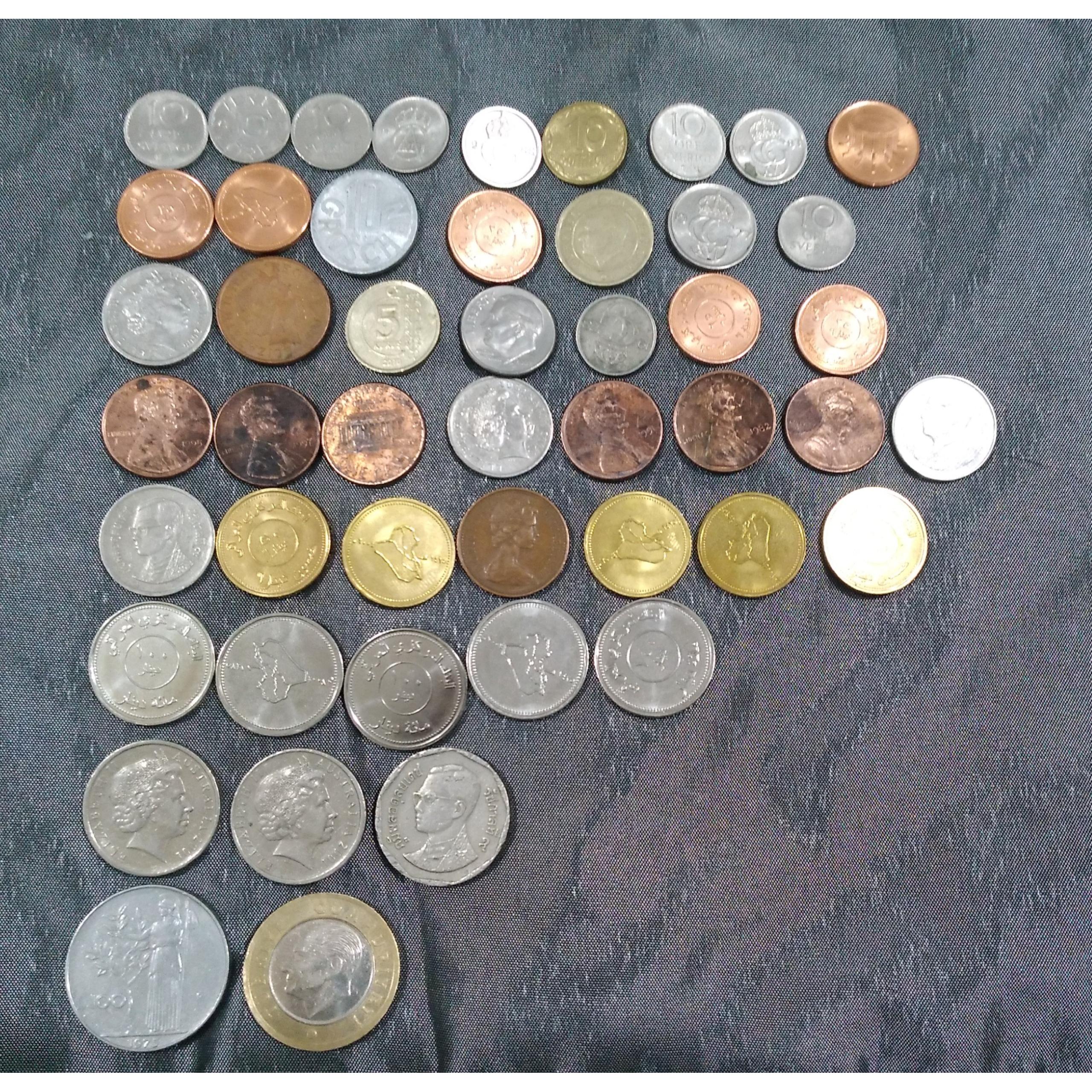 48عدد سکه خارجی مخلوط زیبا کلکسیونی