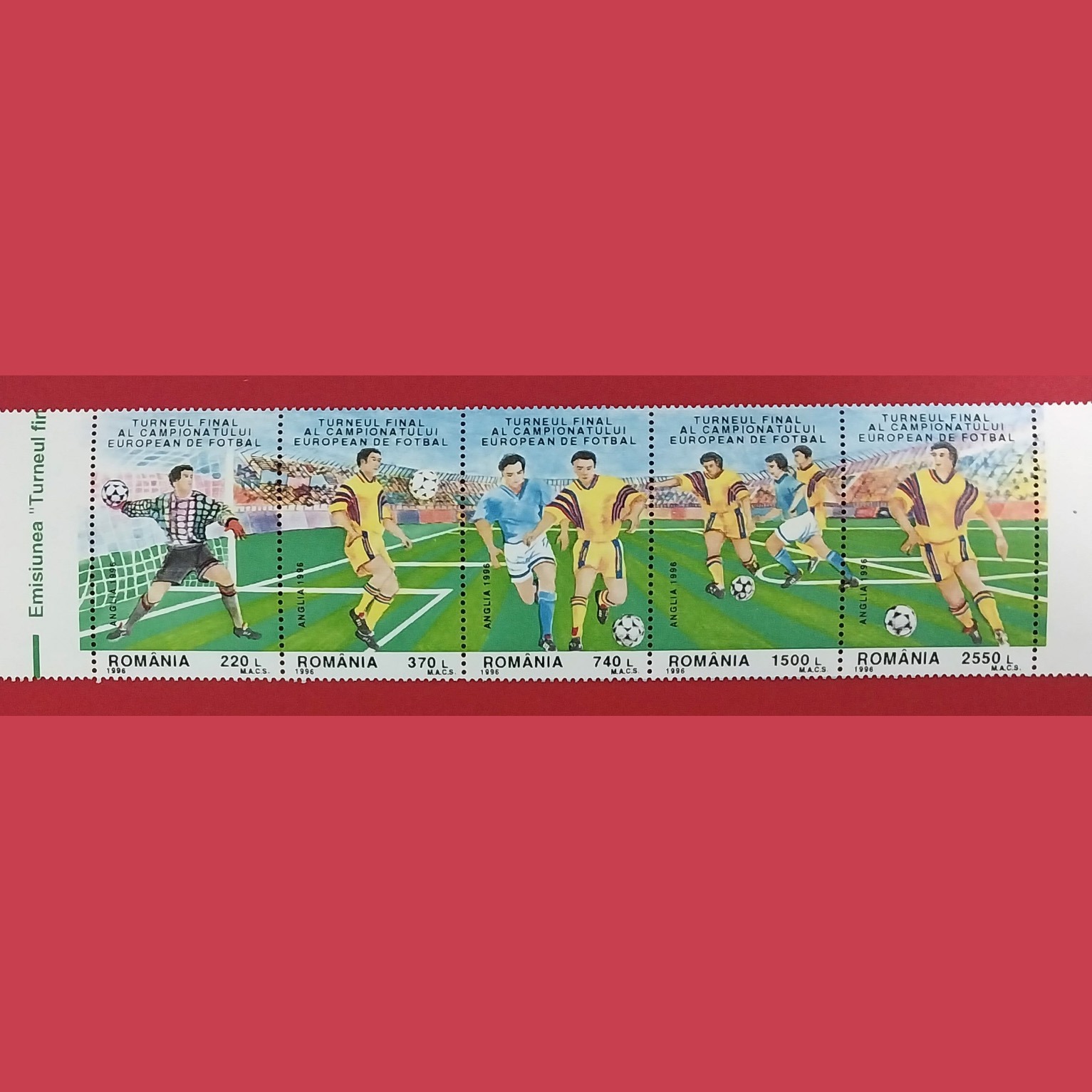 تمبر فوتبال قهرمانی اروپا | سری | رومانی | 1996