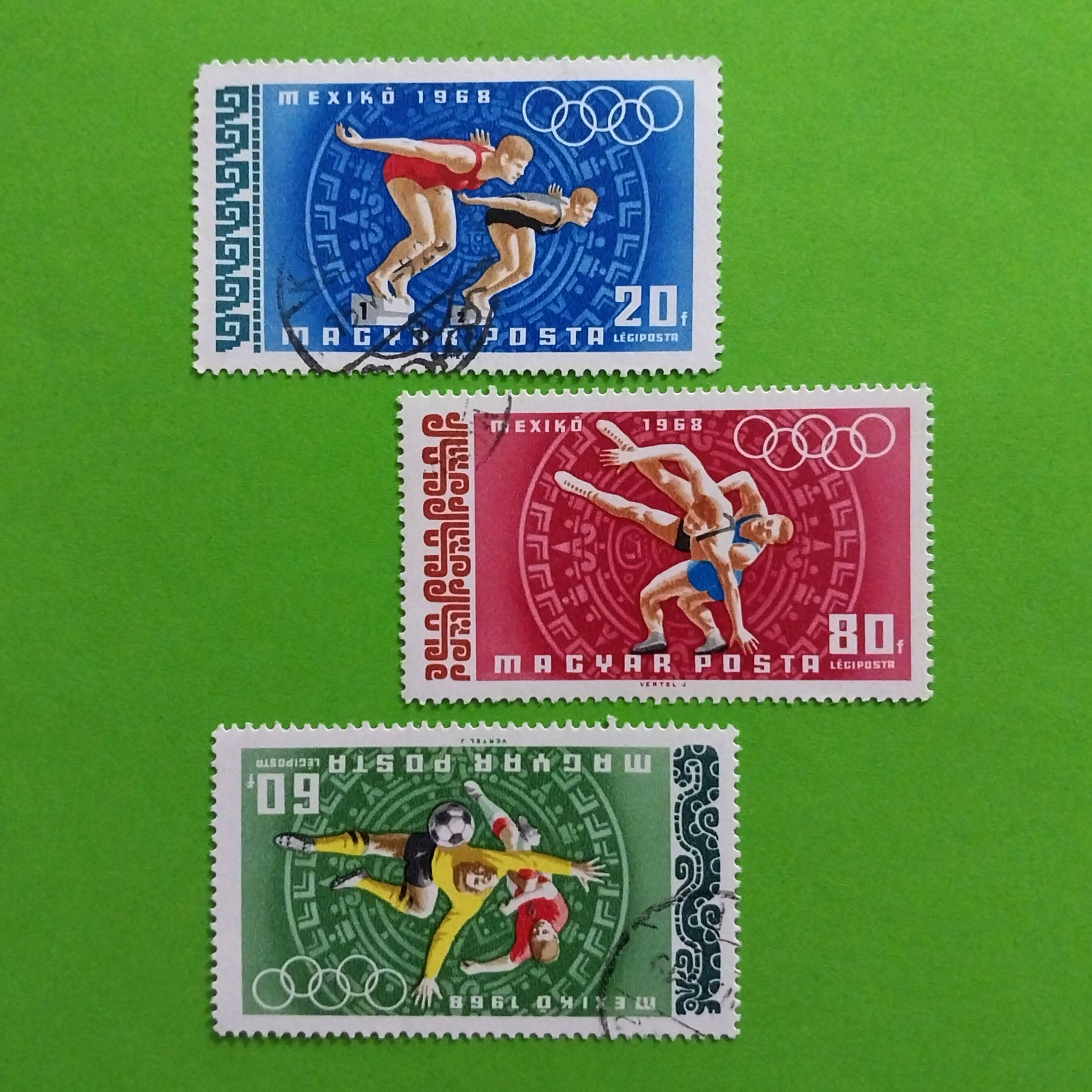 3 تمبر مسابقات المپیک 1968