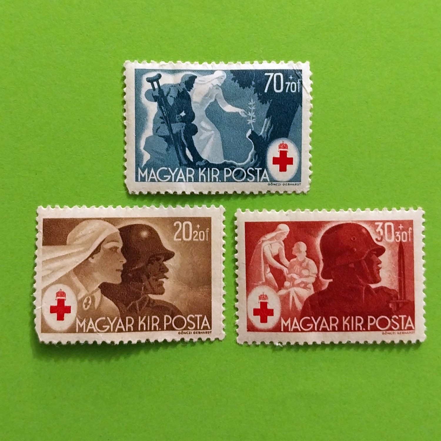 تمبر قدیمی خیریه صلیب سرخ | مجارستان | 1944